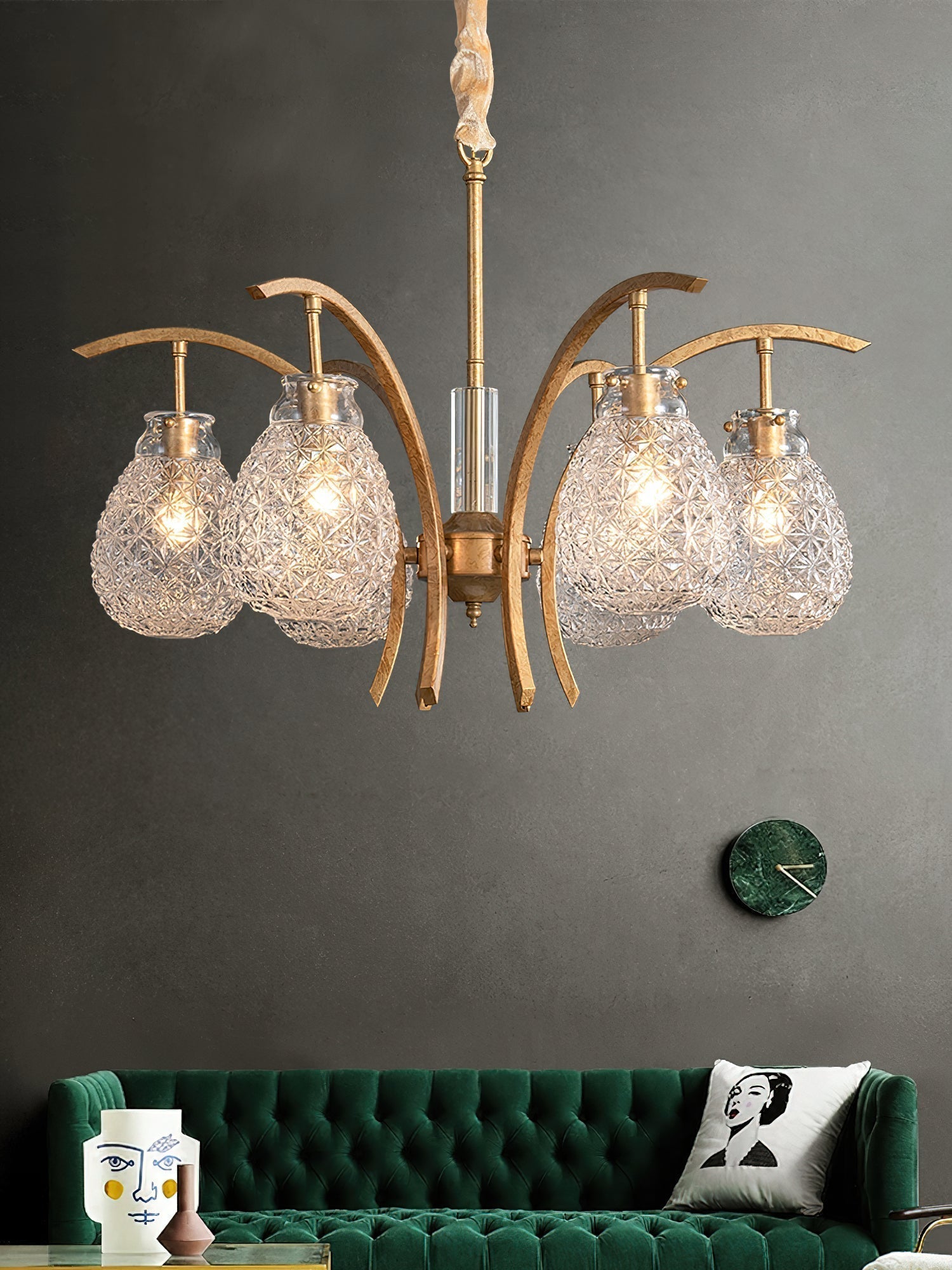 Adams Lustre Verre Luxe Postmoderne