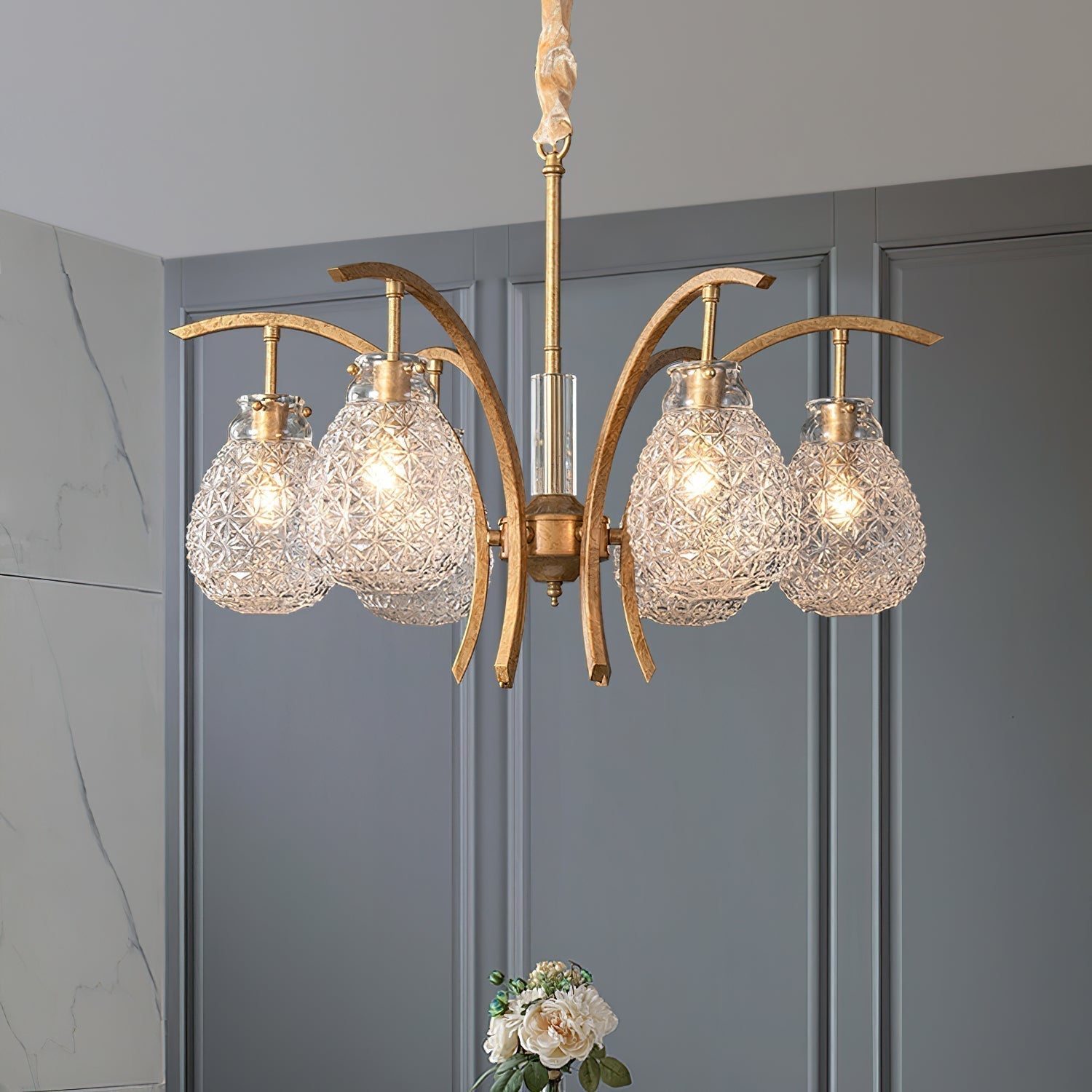 Adams Lustre Verre Luxe Postmoderne