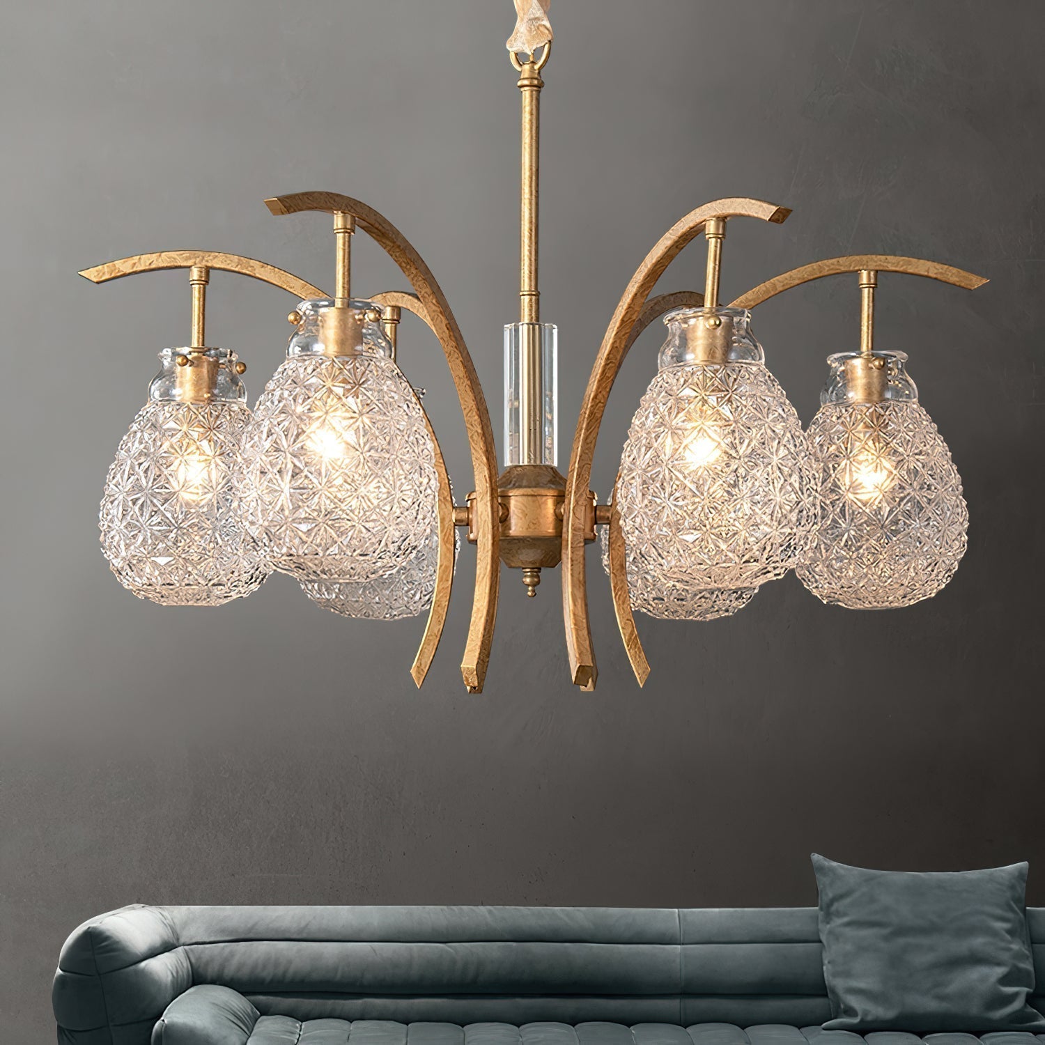 Adams Lustre Verre Luxe Postmoderne