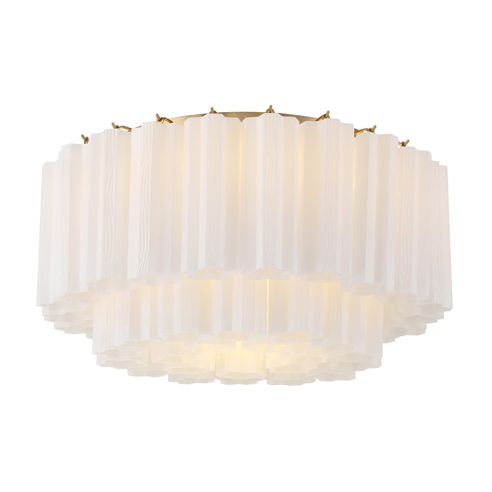 Aurora Plafonnier en Tube de Verre Superposé Ambre