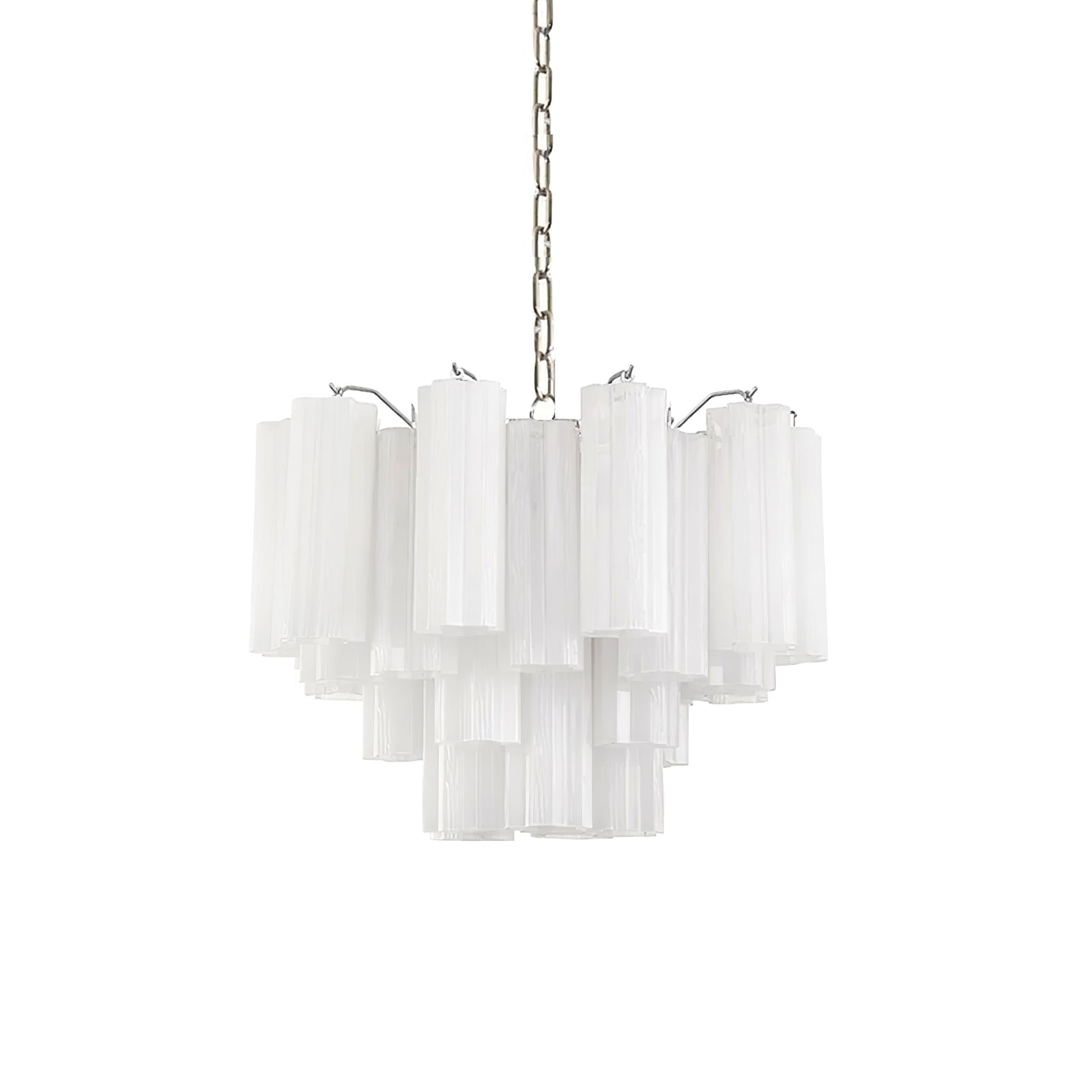 Aurora Lustre Blanc Tubes Superposés