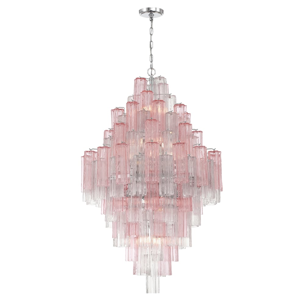Aurora Lustre en Tube de Verre Superposé Ambrer