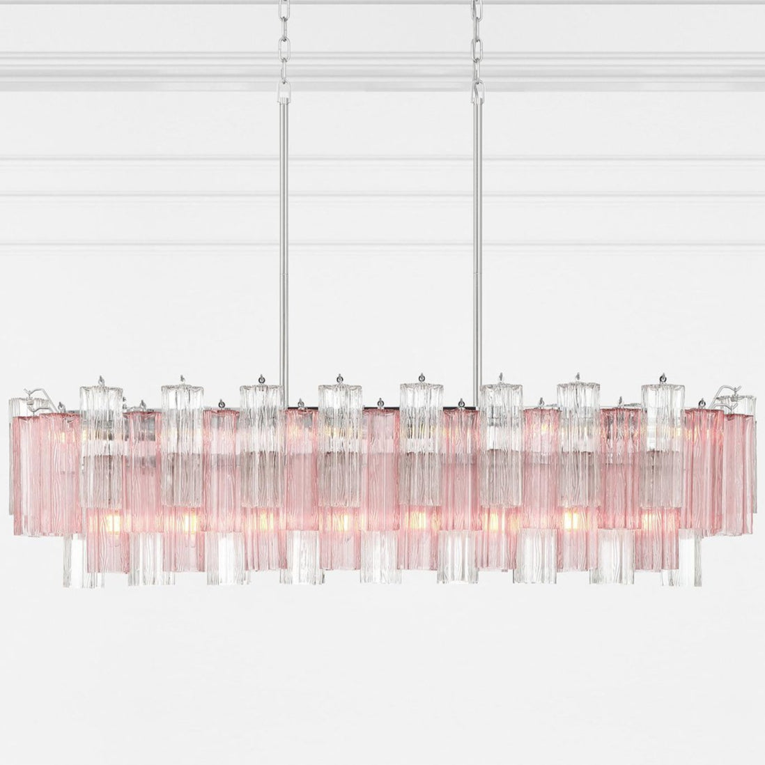 Aurora Lustre en Tube de Verre Superposé Ambre