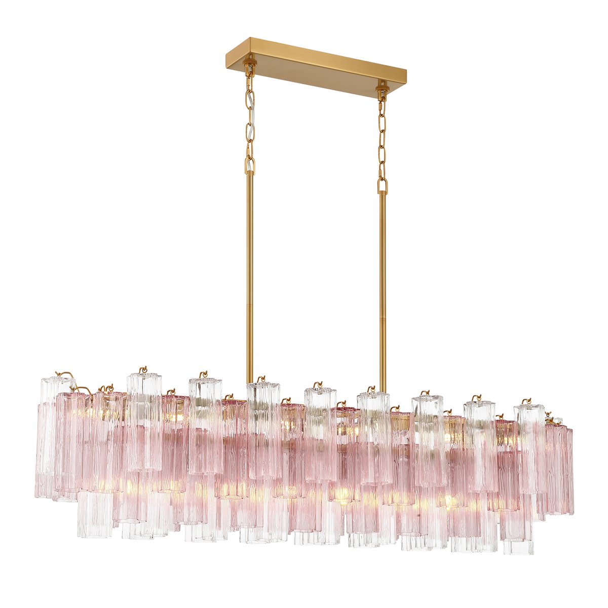 Aurora Lustre en Tube de Verre Superposé Ambre