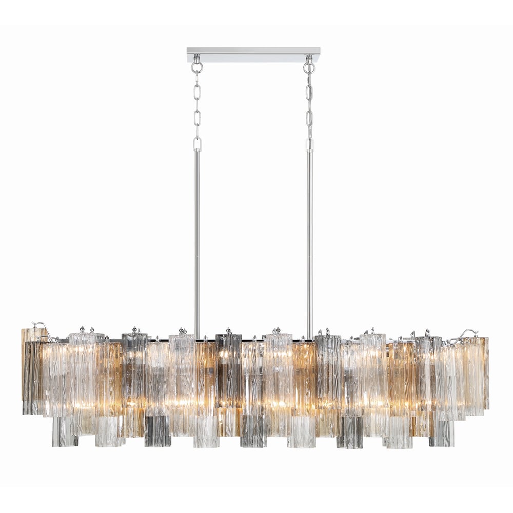 Aurora Lustre en Tube de Verre Superposé Ambre