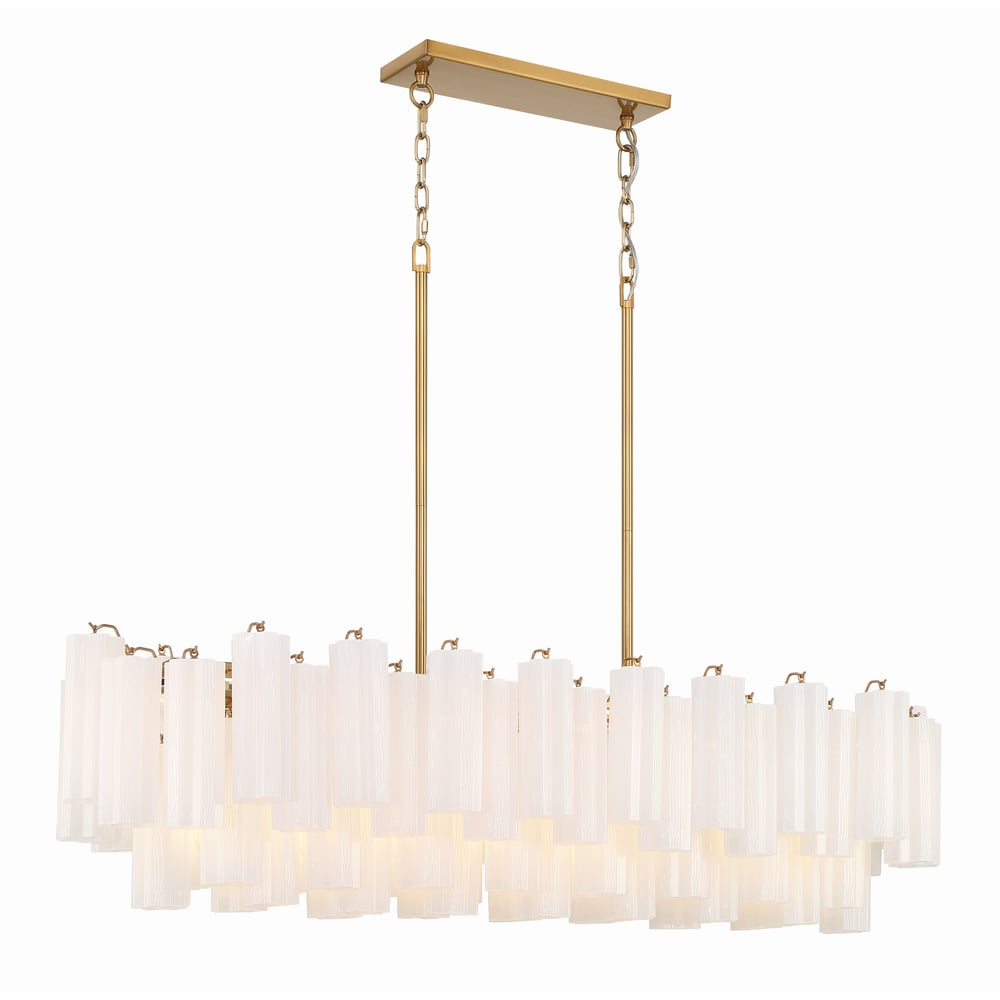 Aurora Lustre en Tube de Verre Superposé Ambre