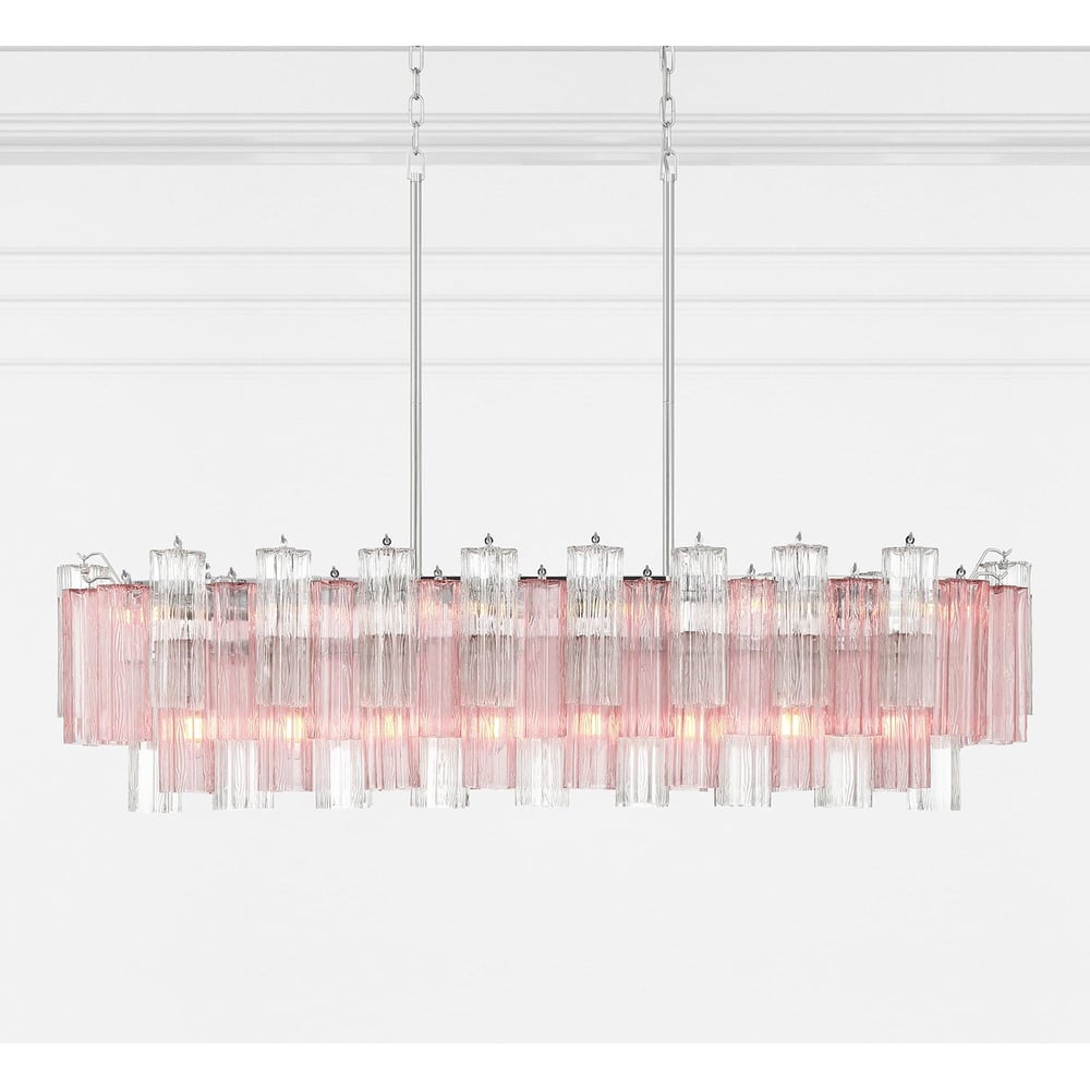 Aurora Lustre en Tube de Verre Superposé Ambre