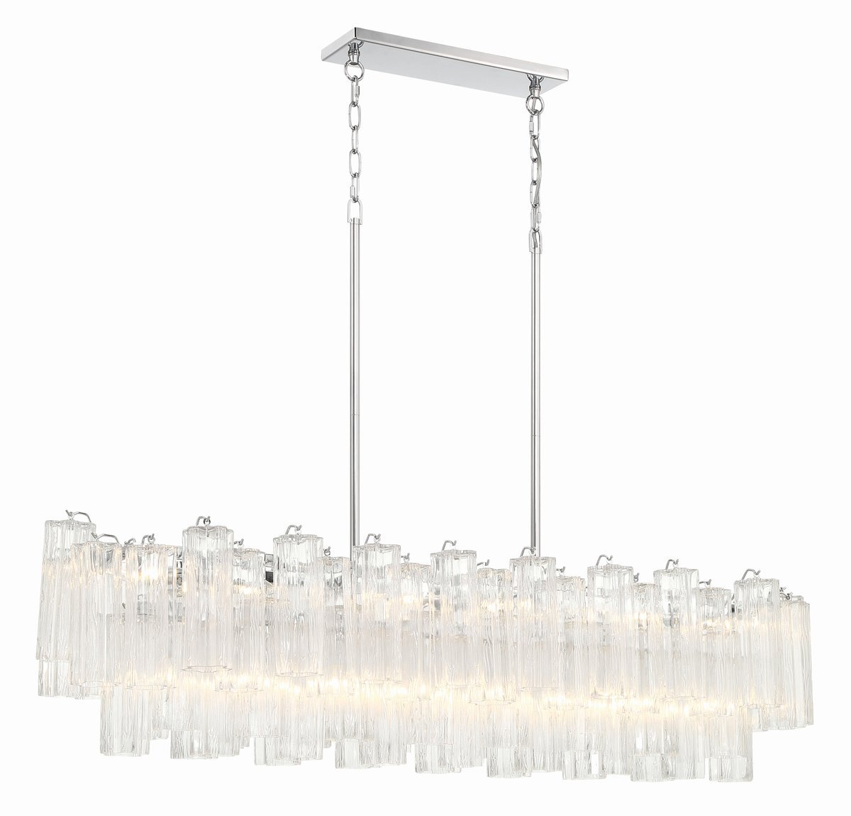 Aurora Lustre en Tube de Verre Superposé Ambre