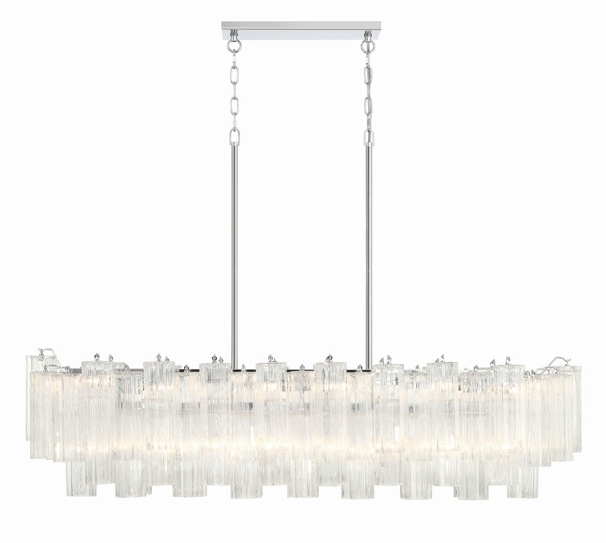 Aurora Lustre en Tube de Verre Superposé Ambre