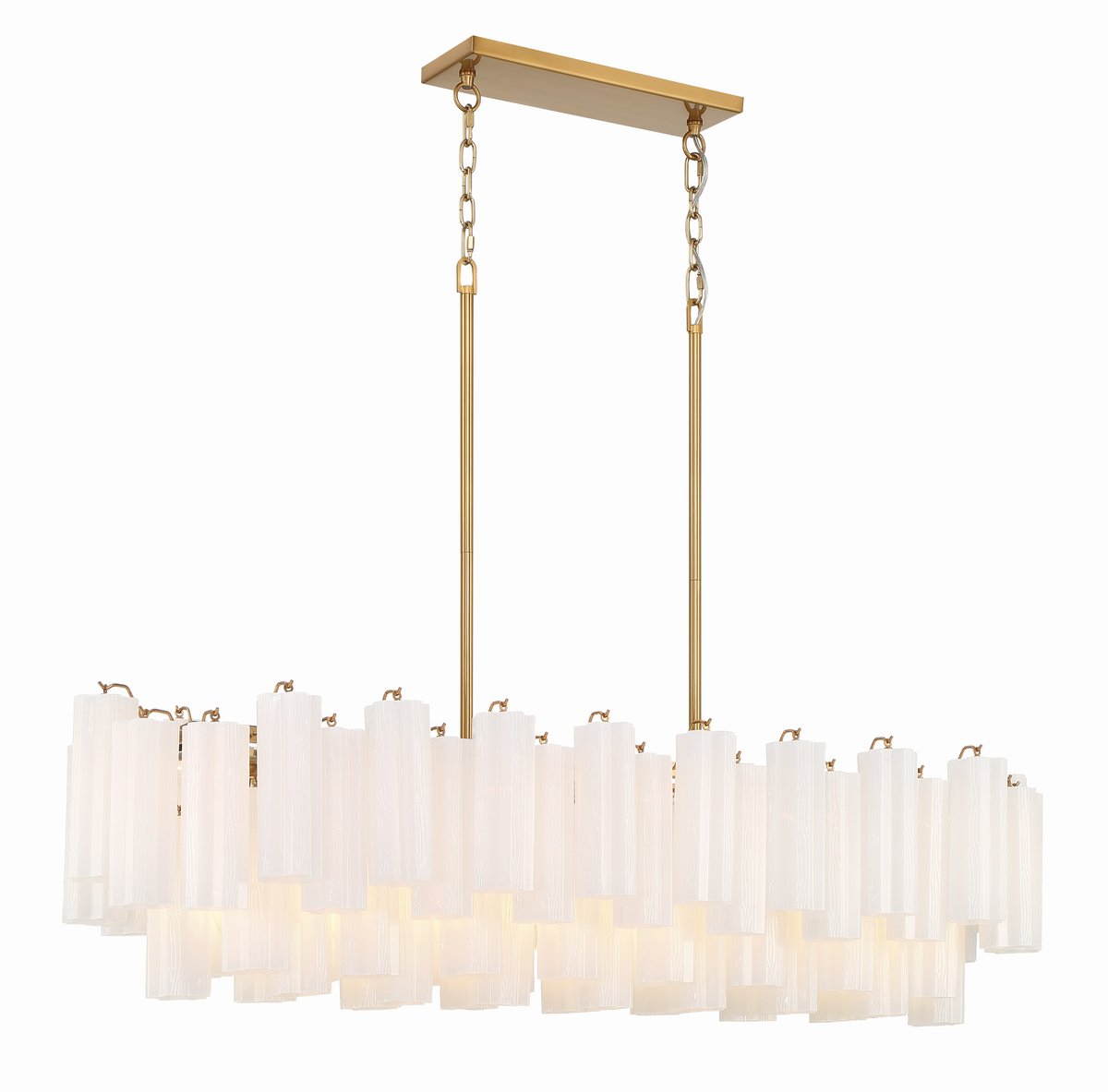 Aurora Lustre en Tube de Verre Superposé Ambre