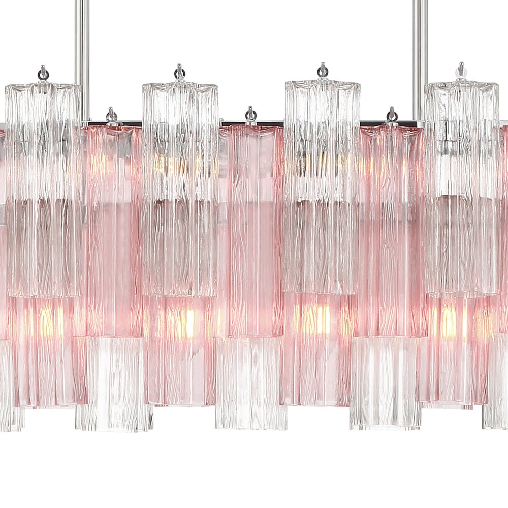 Aurora Lustre en Tube de Verre Superposé Ambre