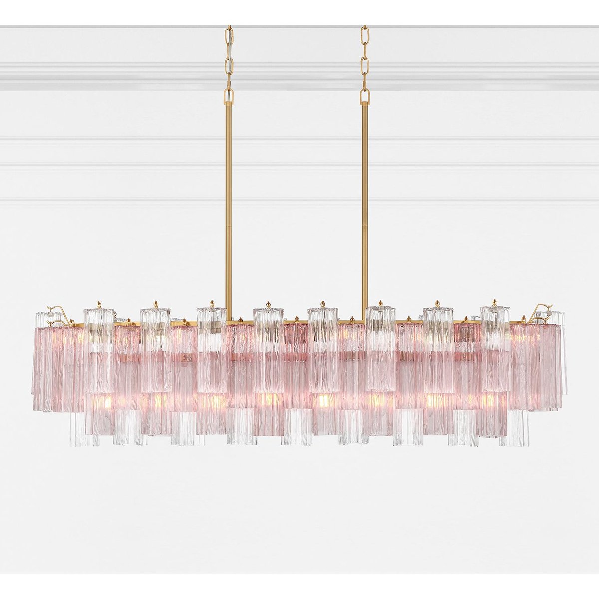 Aurora Lustre en Tube de Verre Superposé Ambre