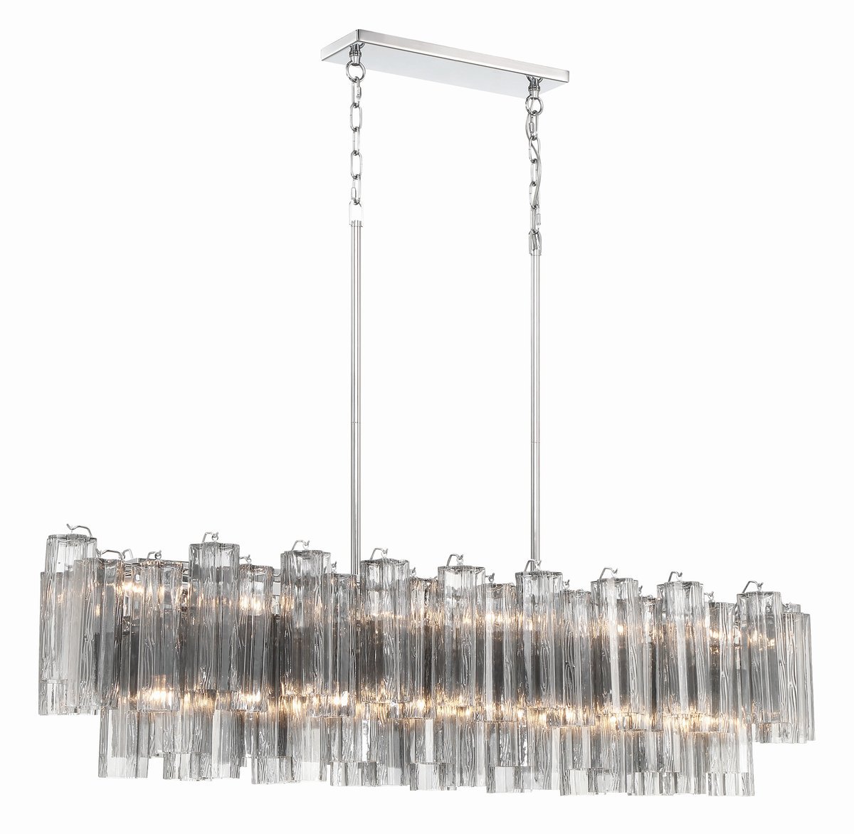 Aurora Lustre en Tube de Verre Superposé Ambre