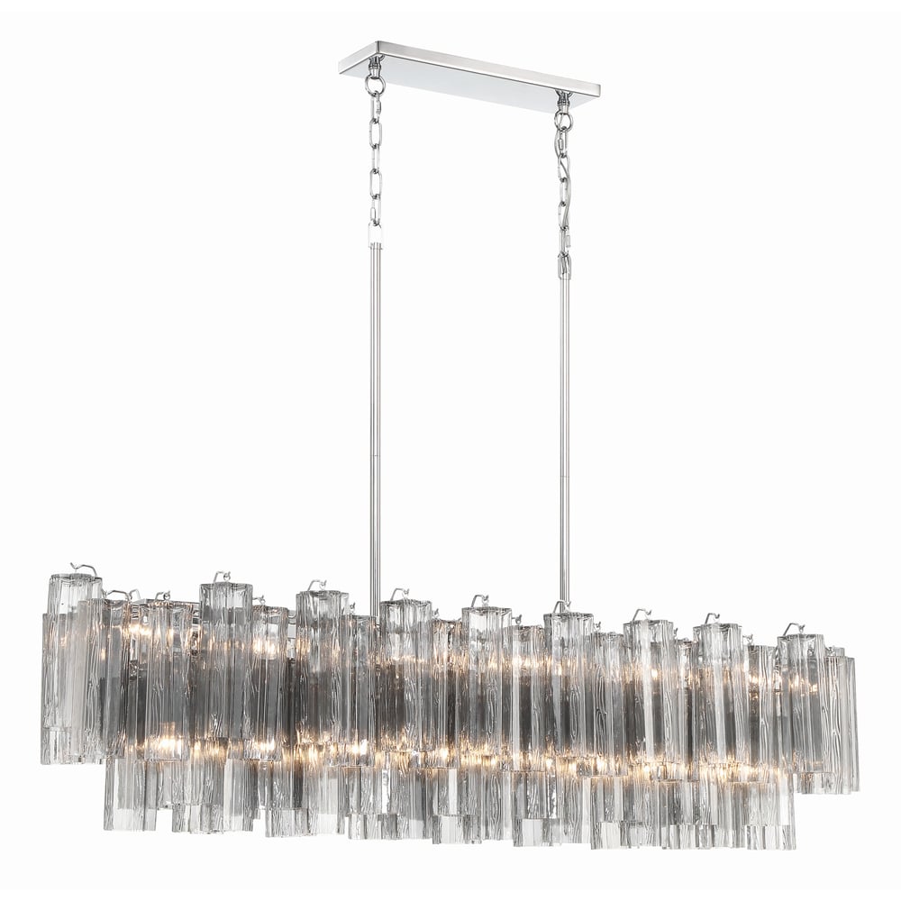Aurora Lustre en Tube de Verre Superposé Ambre