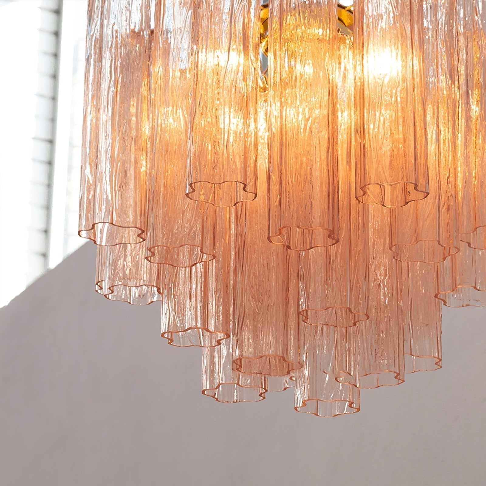 Aurora Lustre Verre Tube Superposé Luxe
