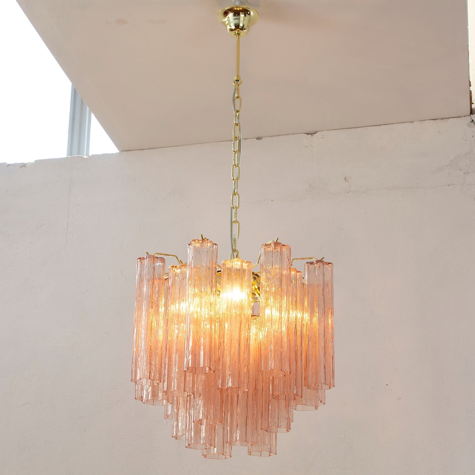 Aurora Lustre Verre Tube Superposé Luxe