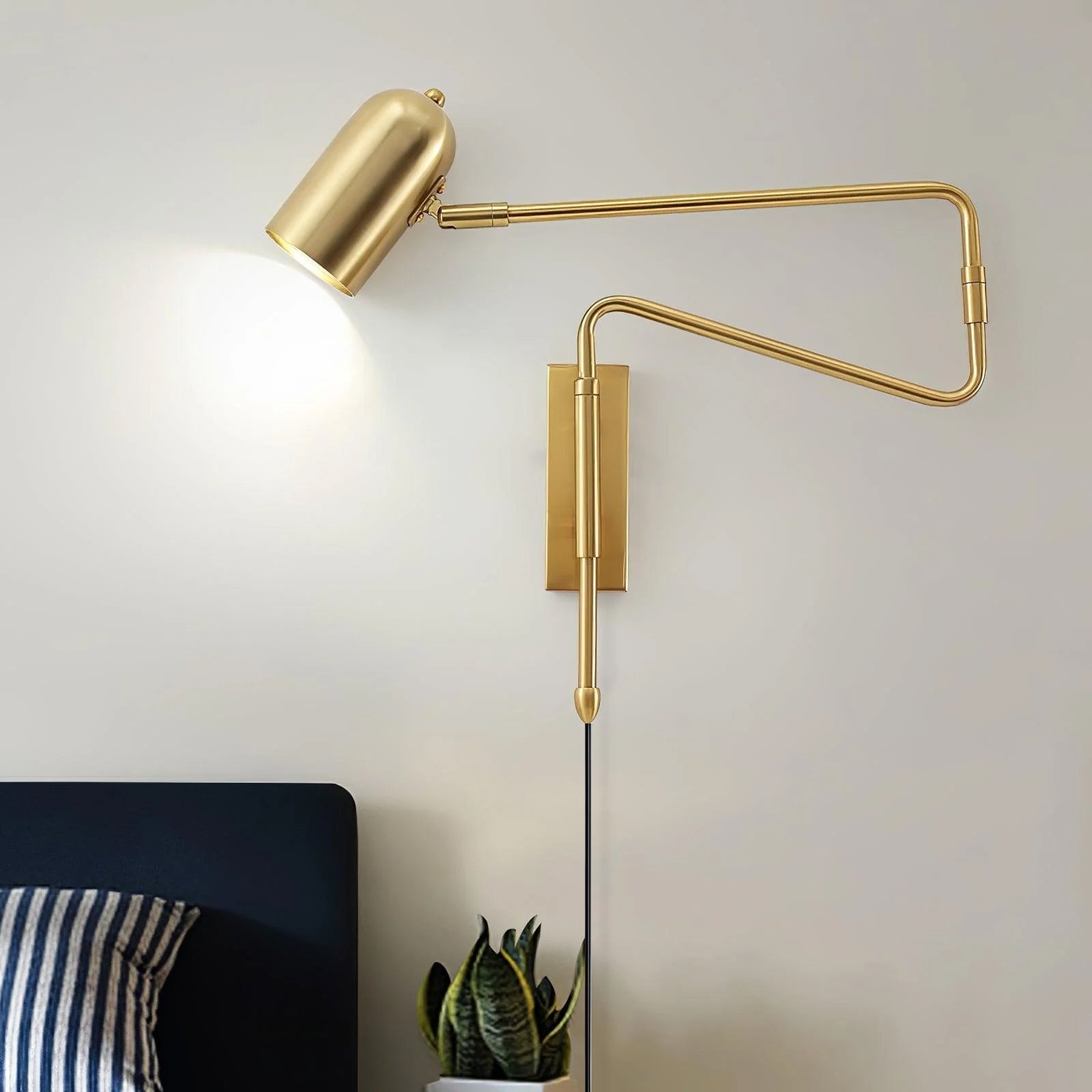 Ivar Adjustable Arm Plug In Wall Lamp