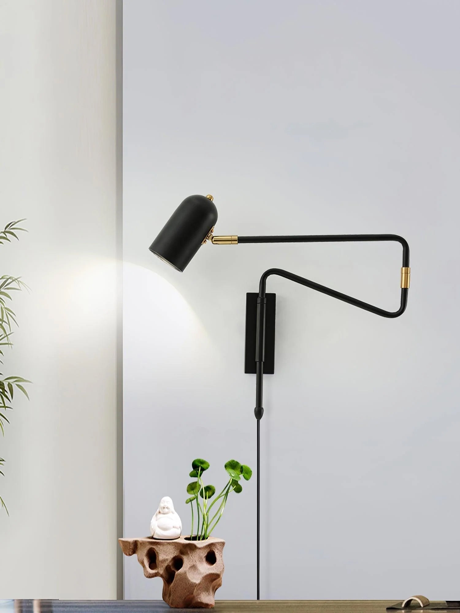 Ivar Adjustable Arm Plug In Wall Lamp