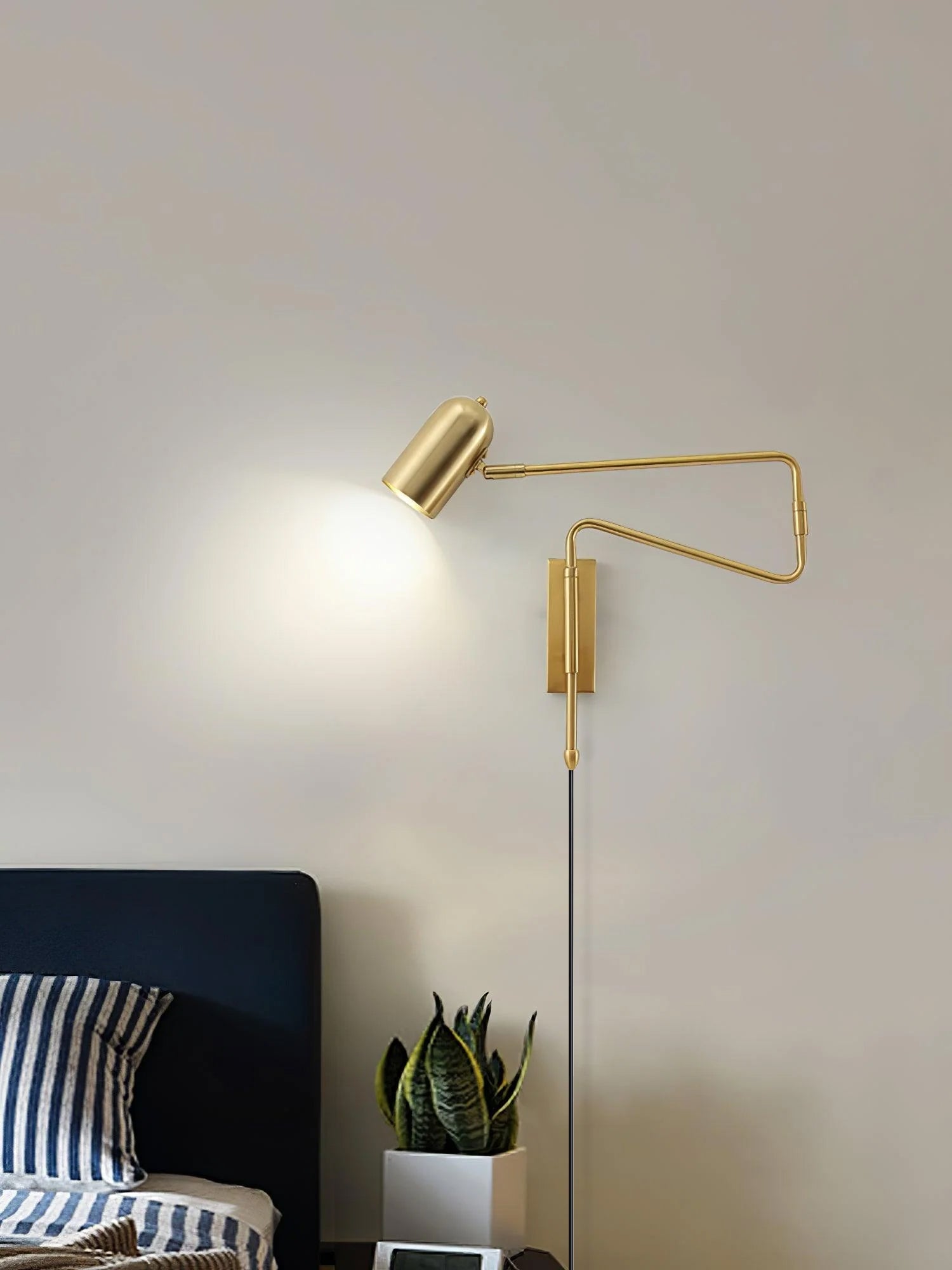 Ivar Adjustable Arm Plug In Wall Lamp