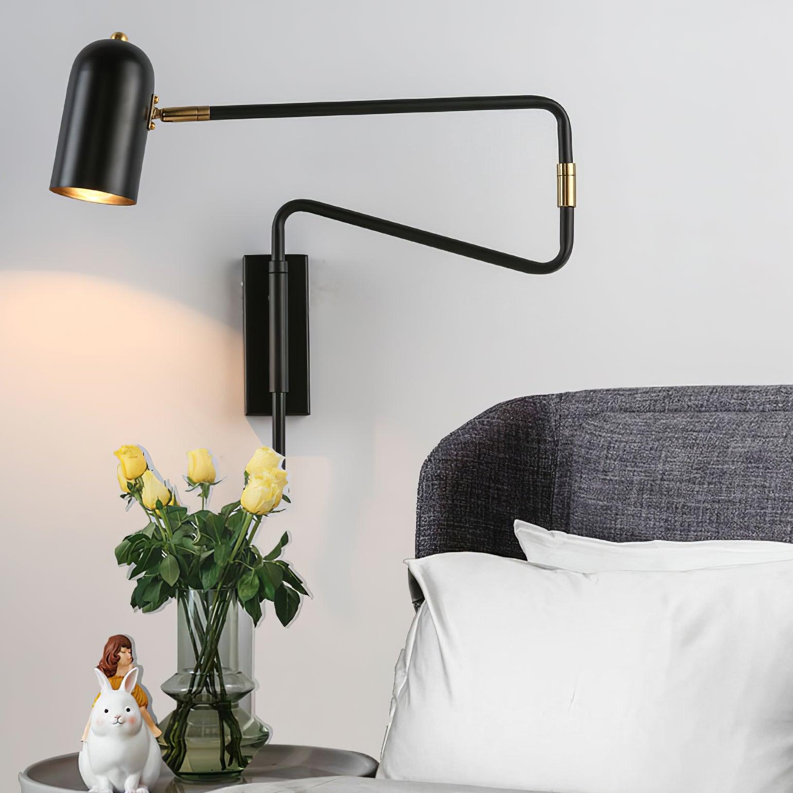 Ivar Adjustable Arm Plug In Wall Lamp