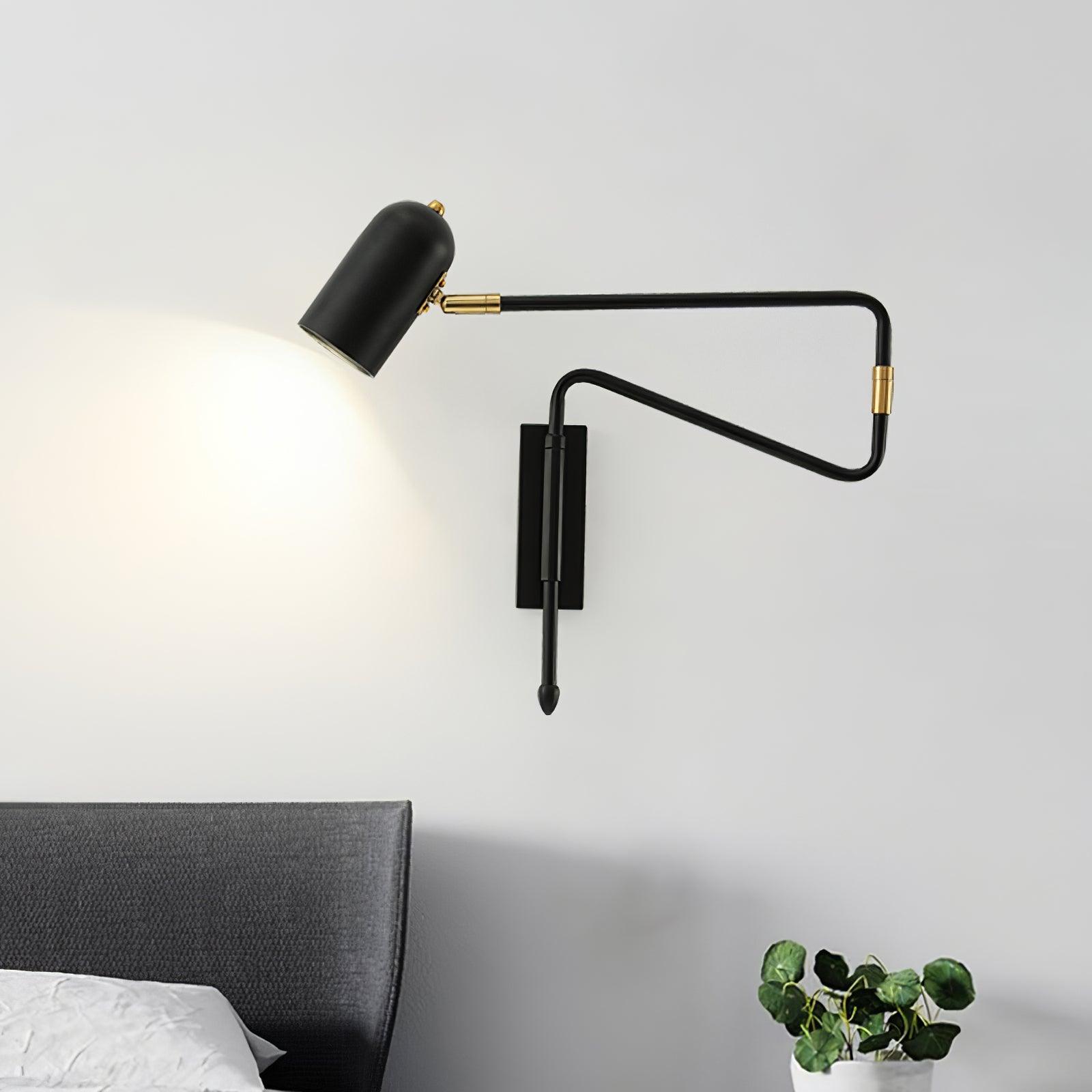 Ivar Adjustable Arm Plug In Wall Lamp