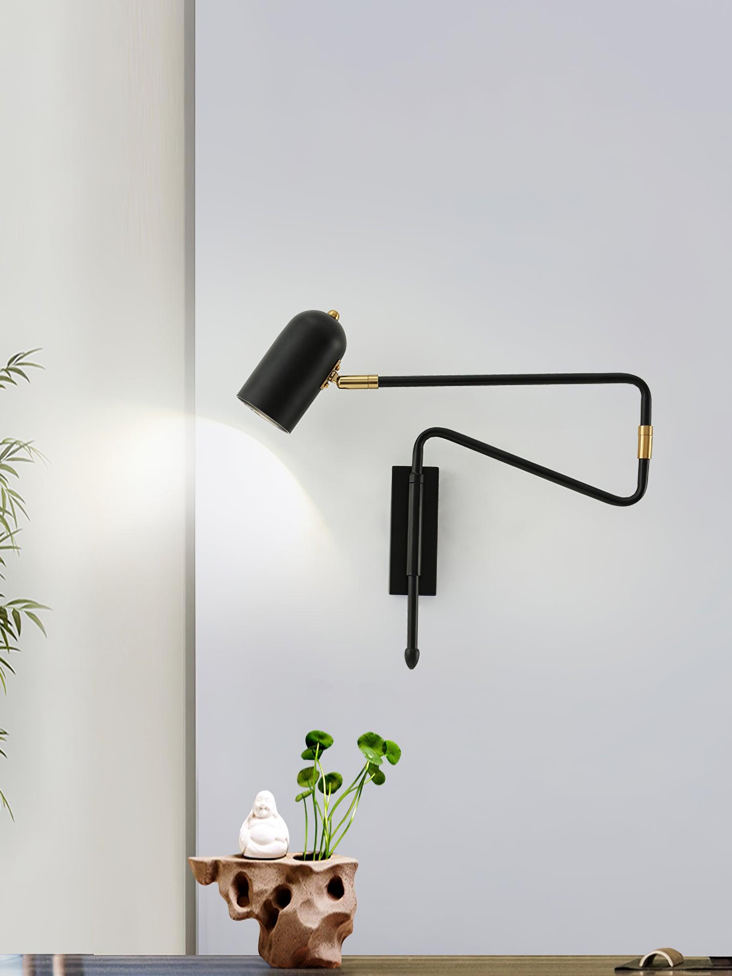 Ivar Adjustable Arm Plug In Wall Lamp