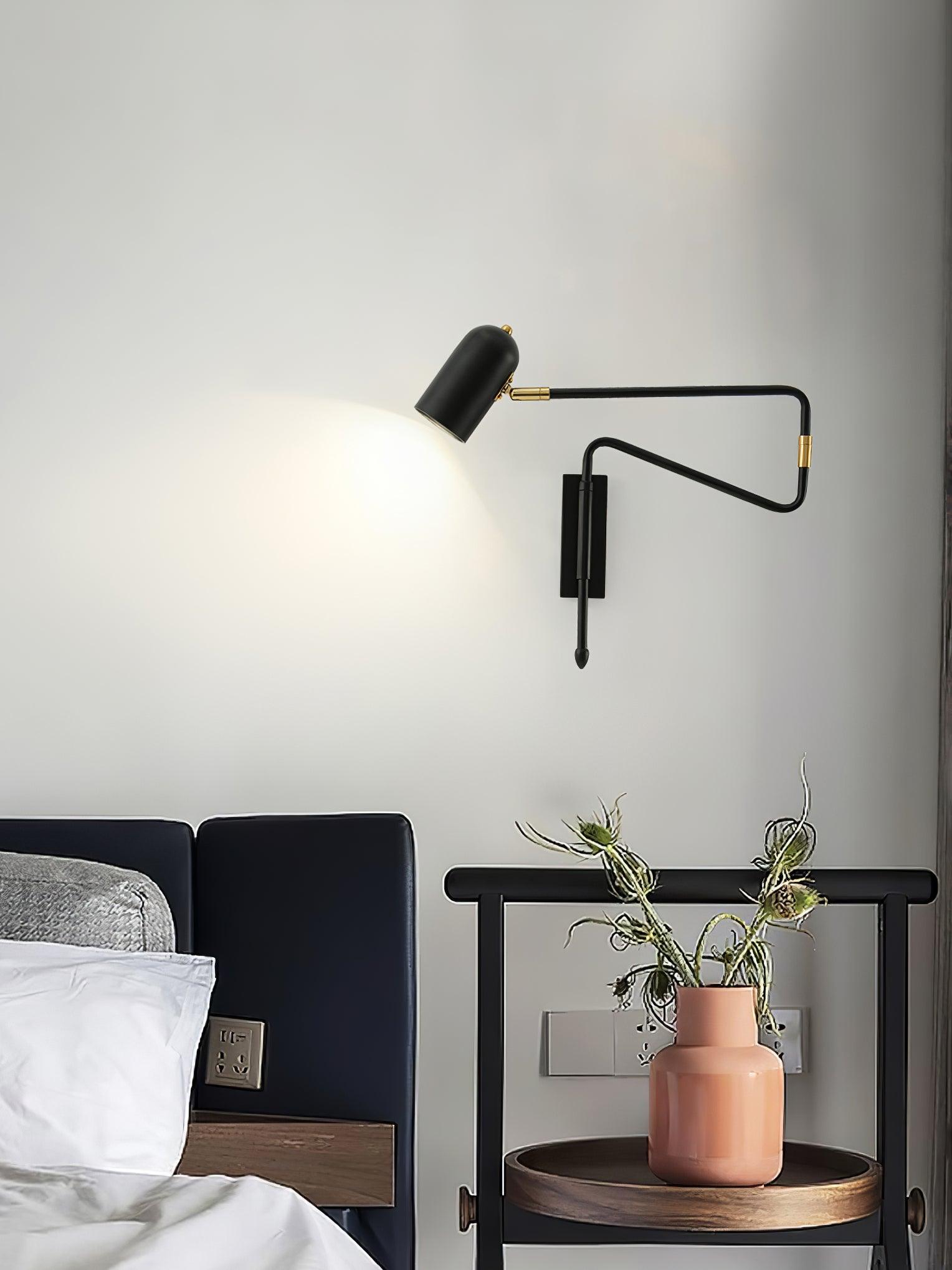 Ivar Adjustable Arm Plug In Wall Lamp