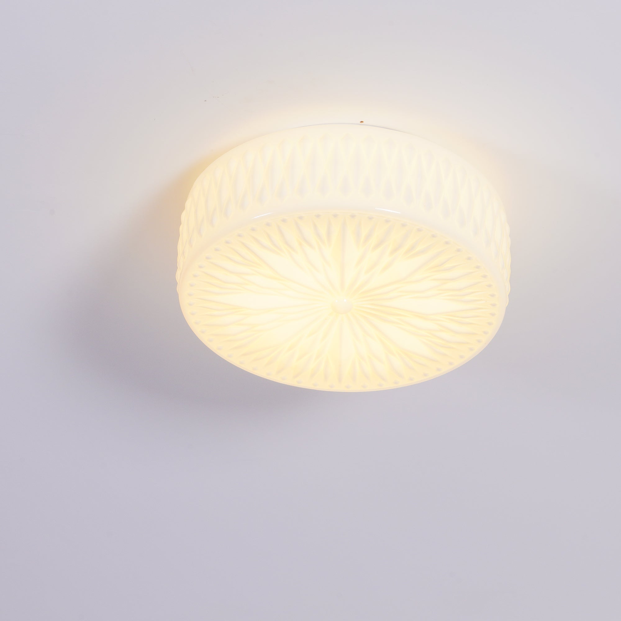Solara Plafonnier en Verre à Abat-jour Moderne Lune