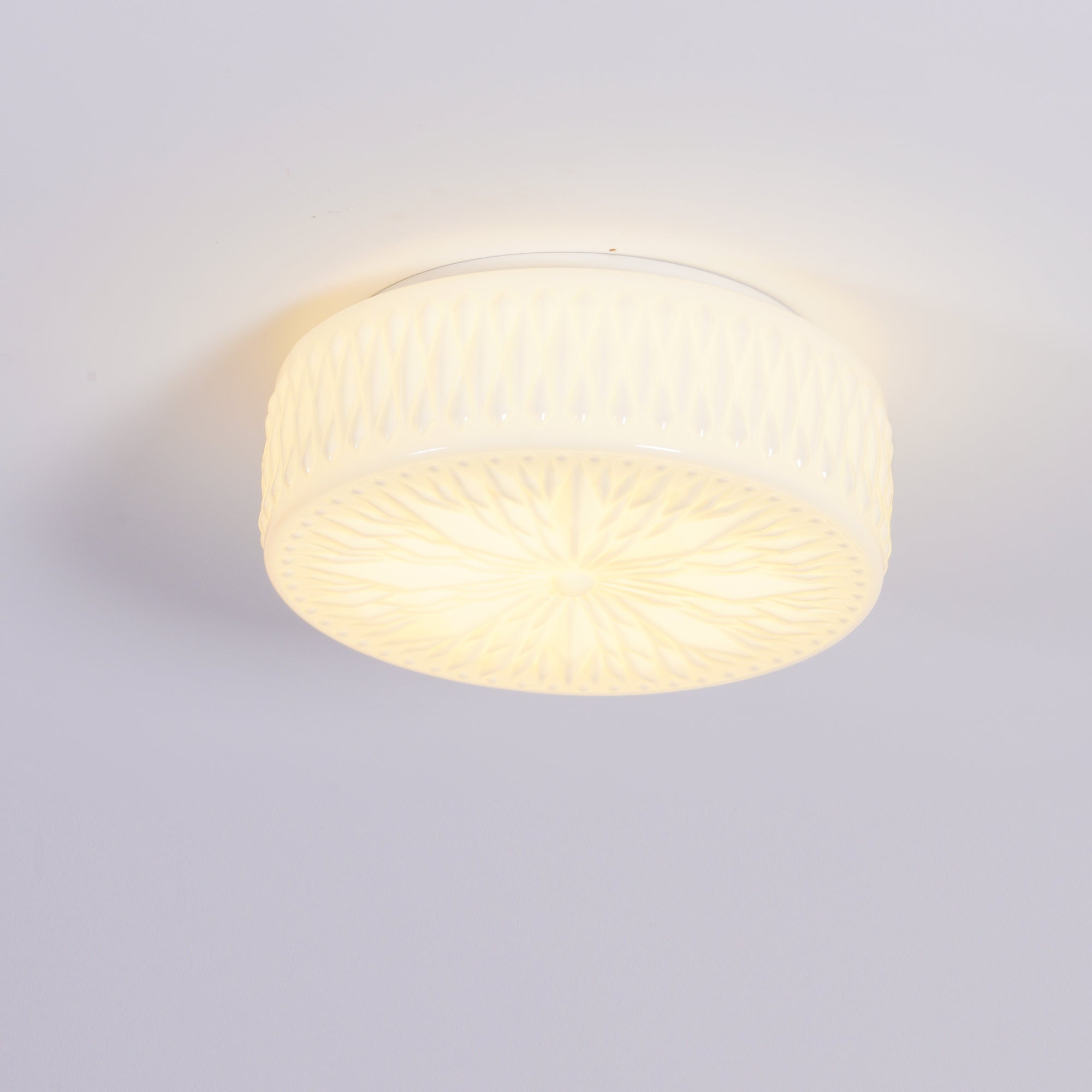 Solara Plafonnier en Verre à Abat-jour Moderne Lune