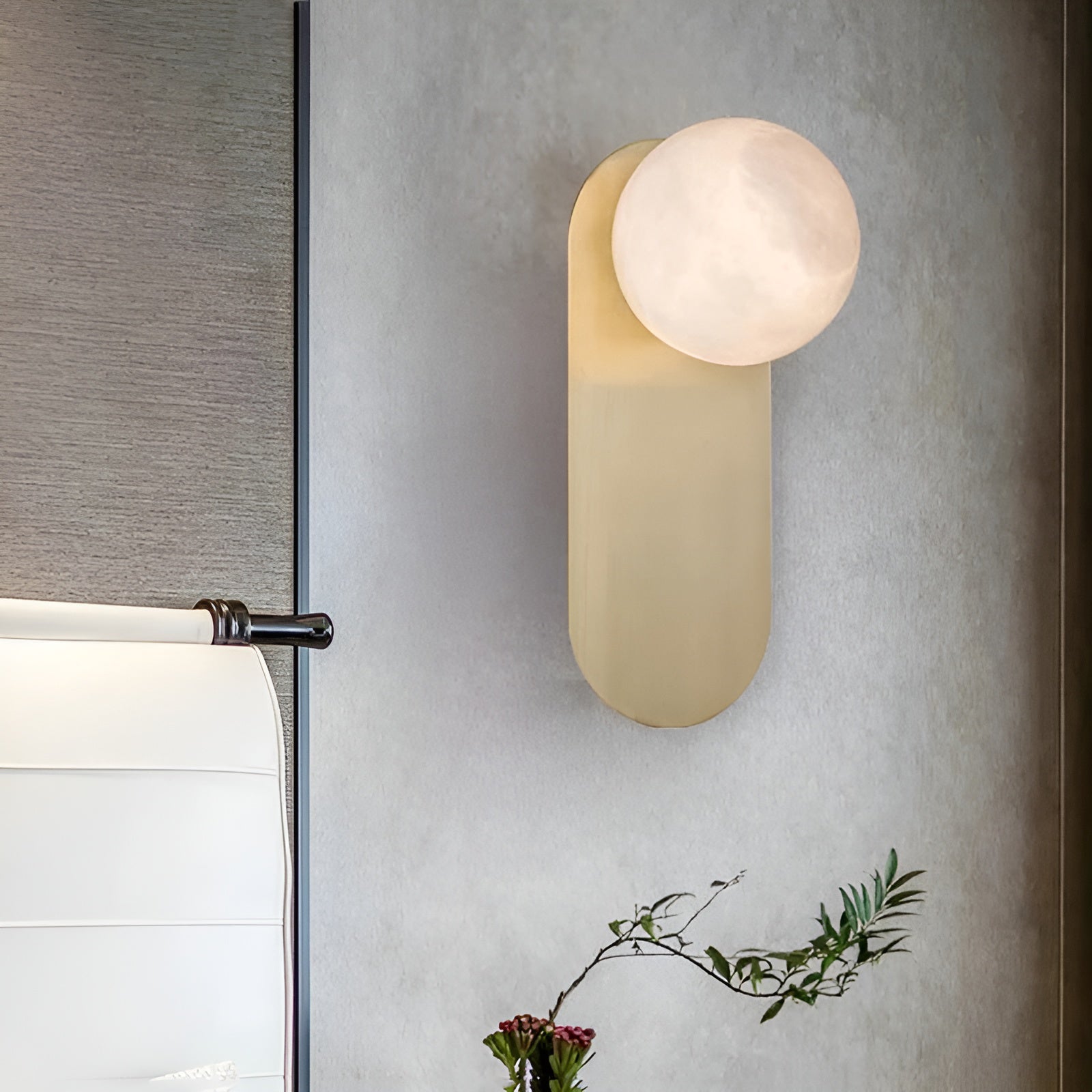 Adrion Applique Murale Métal Albâtre Moderne