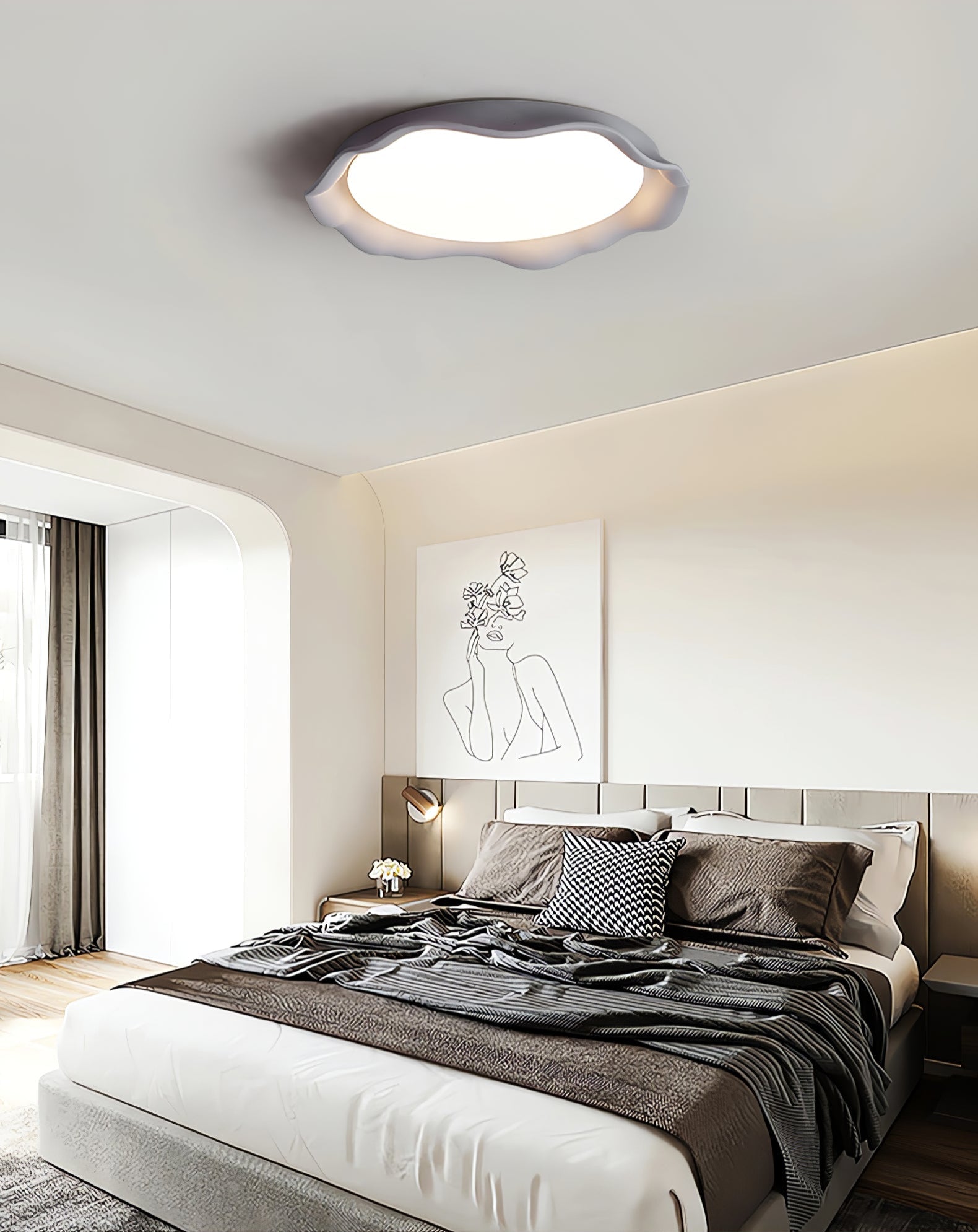 Idoraris Plafonnier en Microciment Moderne