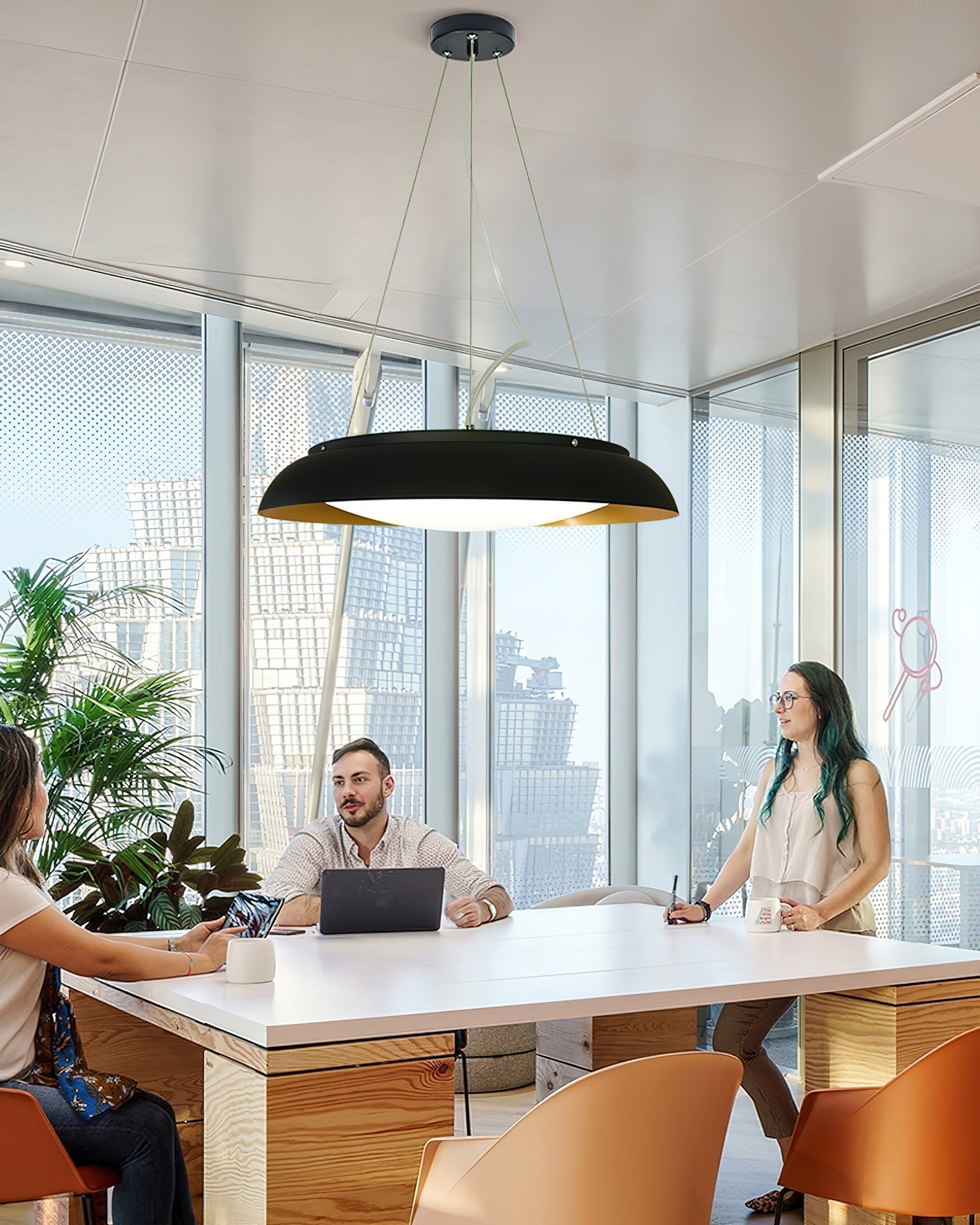 Avsolisra Moderne Minimaliste Suspension Lumière