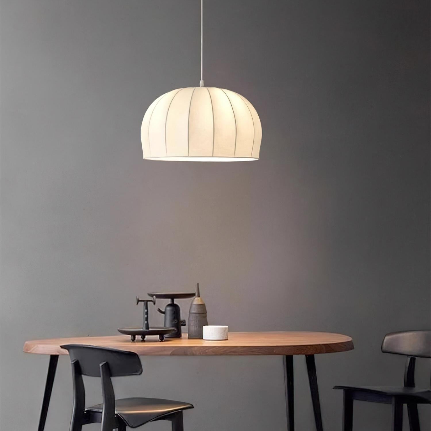 Nova Suspension en Tissu Blanc en Forme de Dôme