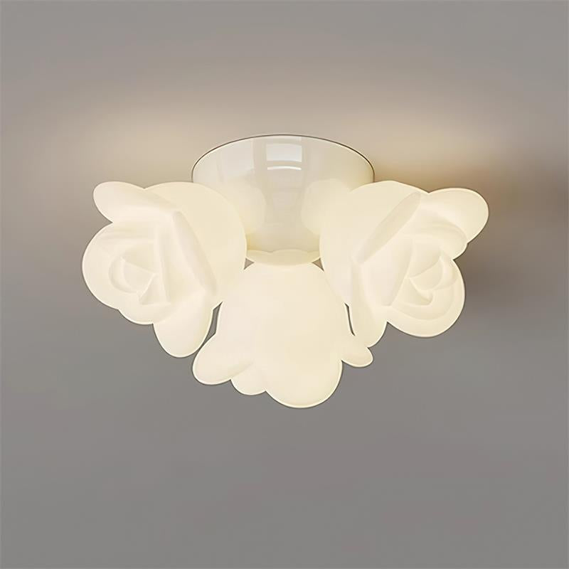 Plafonnier Baldaquin PE Rose Forme Floral Artistique Accent