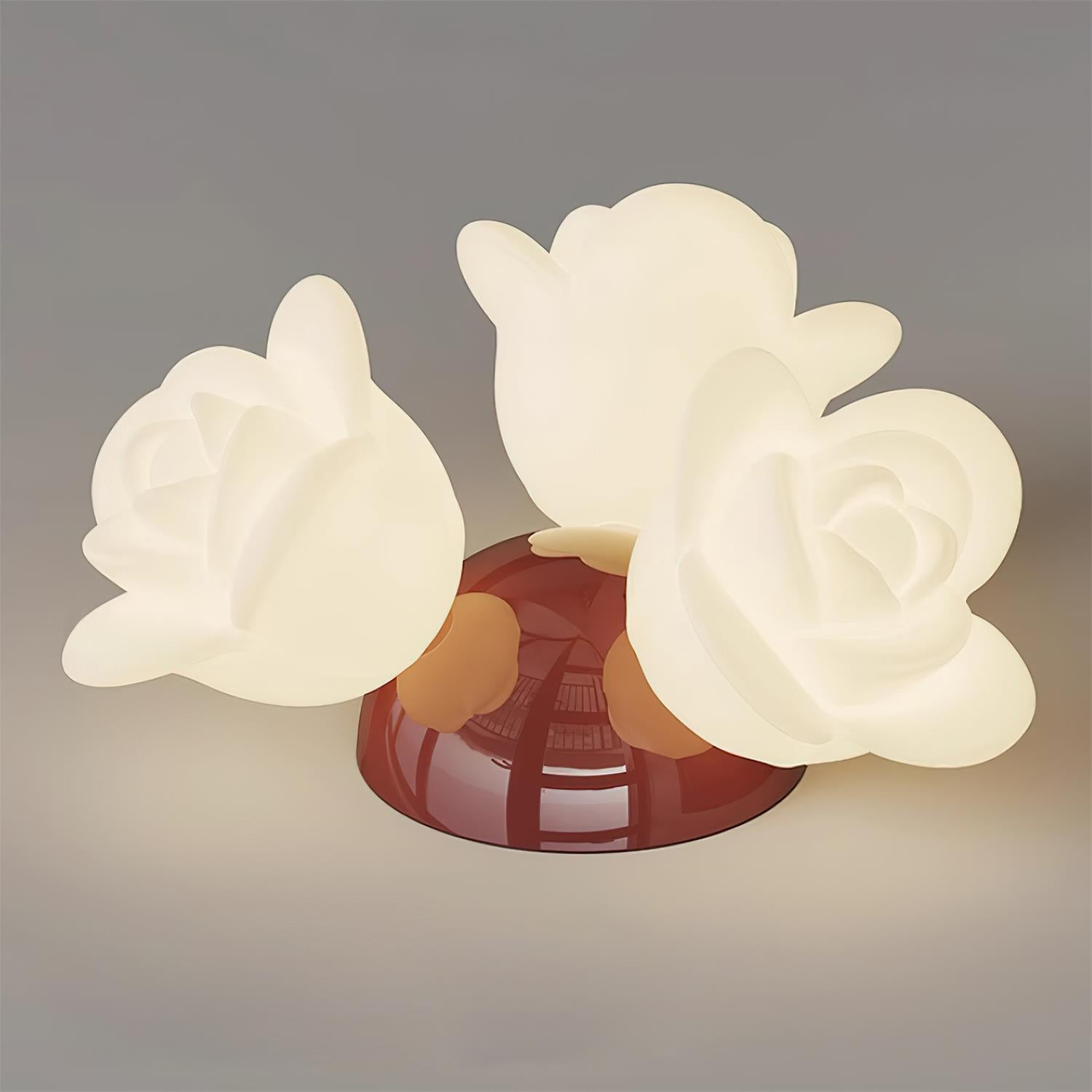 Plafonnier Baldaquin PE Rose Forme Floral Artistique Accent