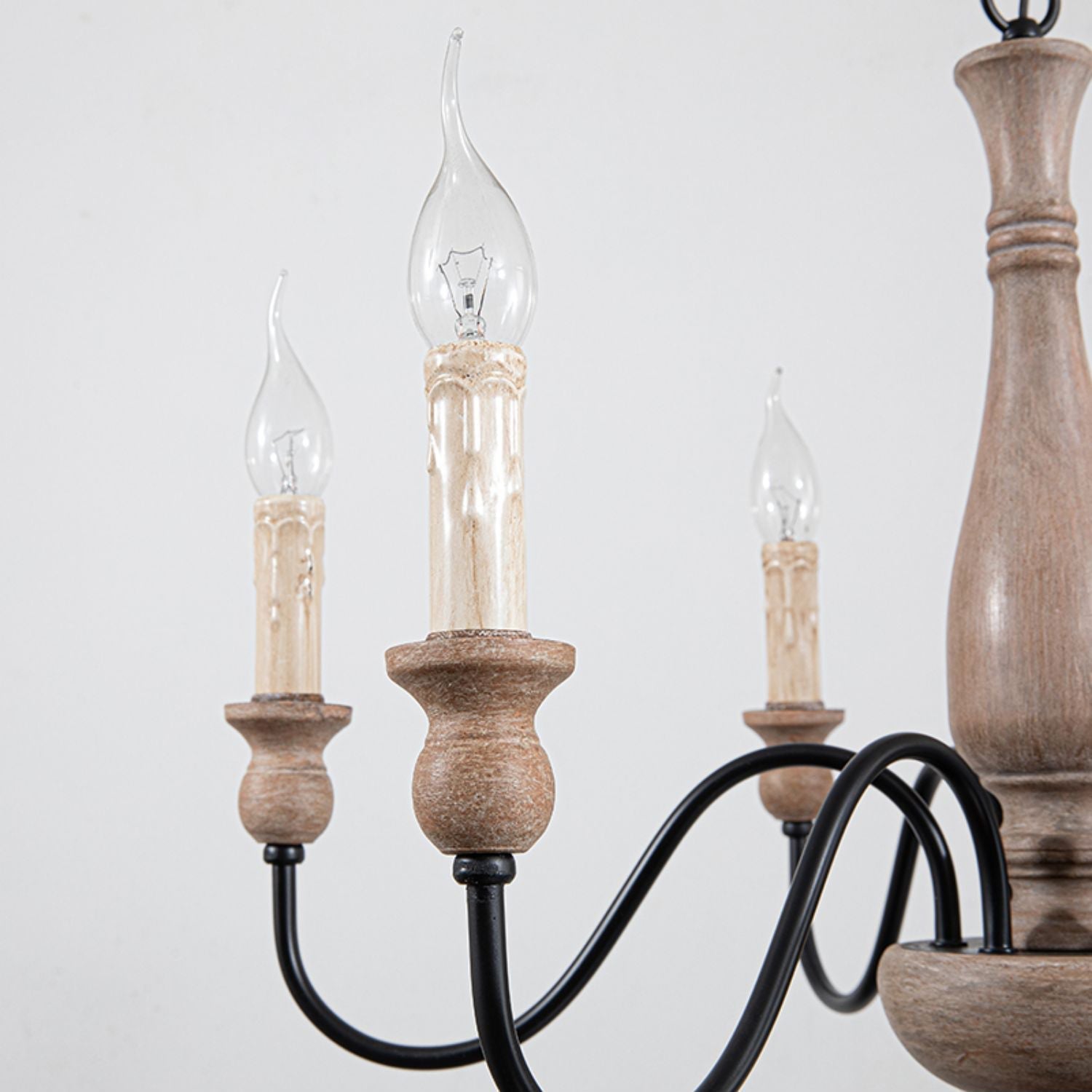 Afralia Lustra Lustre Bois Industriel Moderne