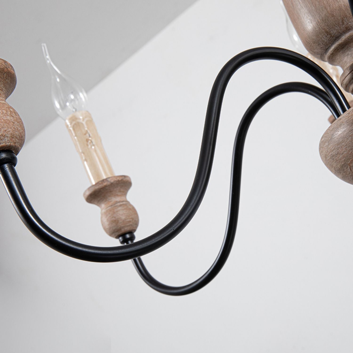Afralia Lustra Lustre Bois Industriel Moderne