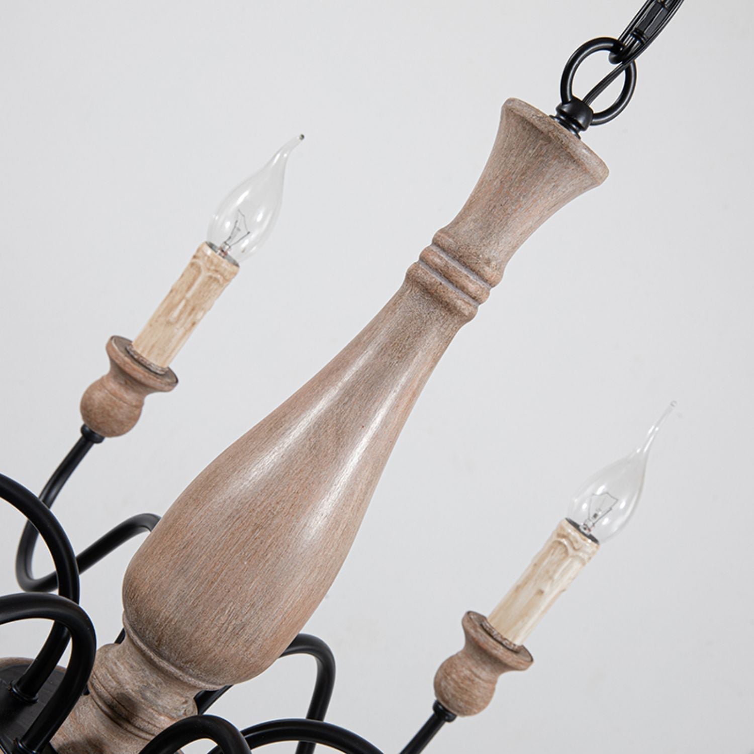 Afralia Lustra Lustre Bois Industriel Moderne
