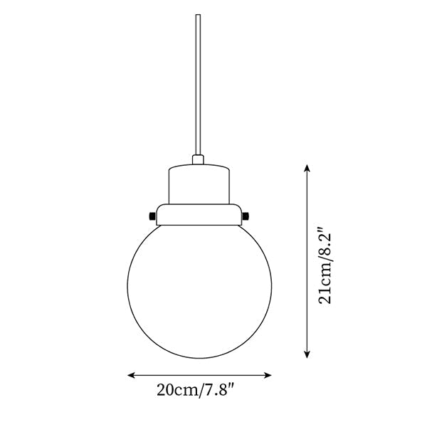 Duvon Lampe Suspendue Globe