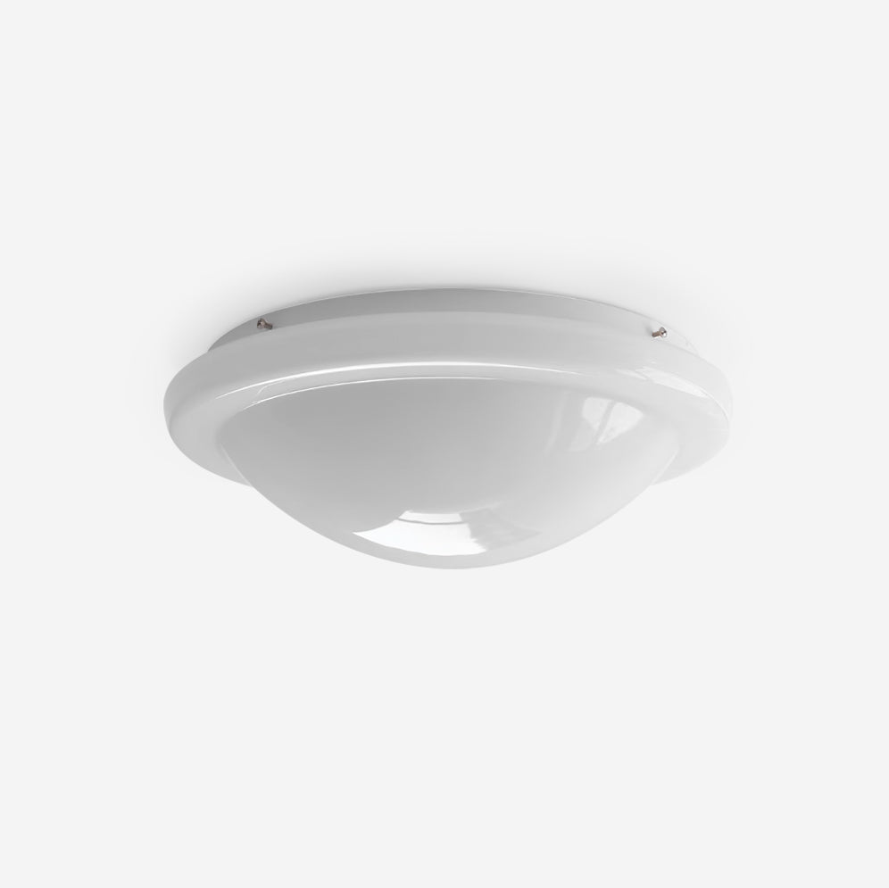 Aire Lustre Plafonnier Dôme en Verre Crème Lueur Douce