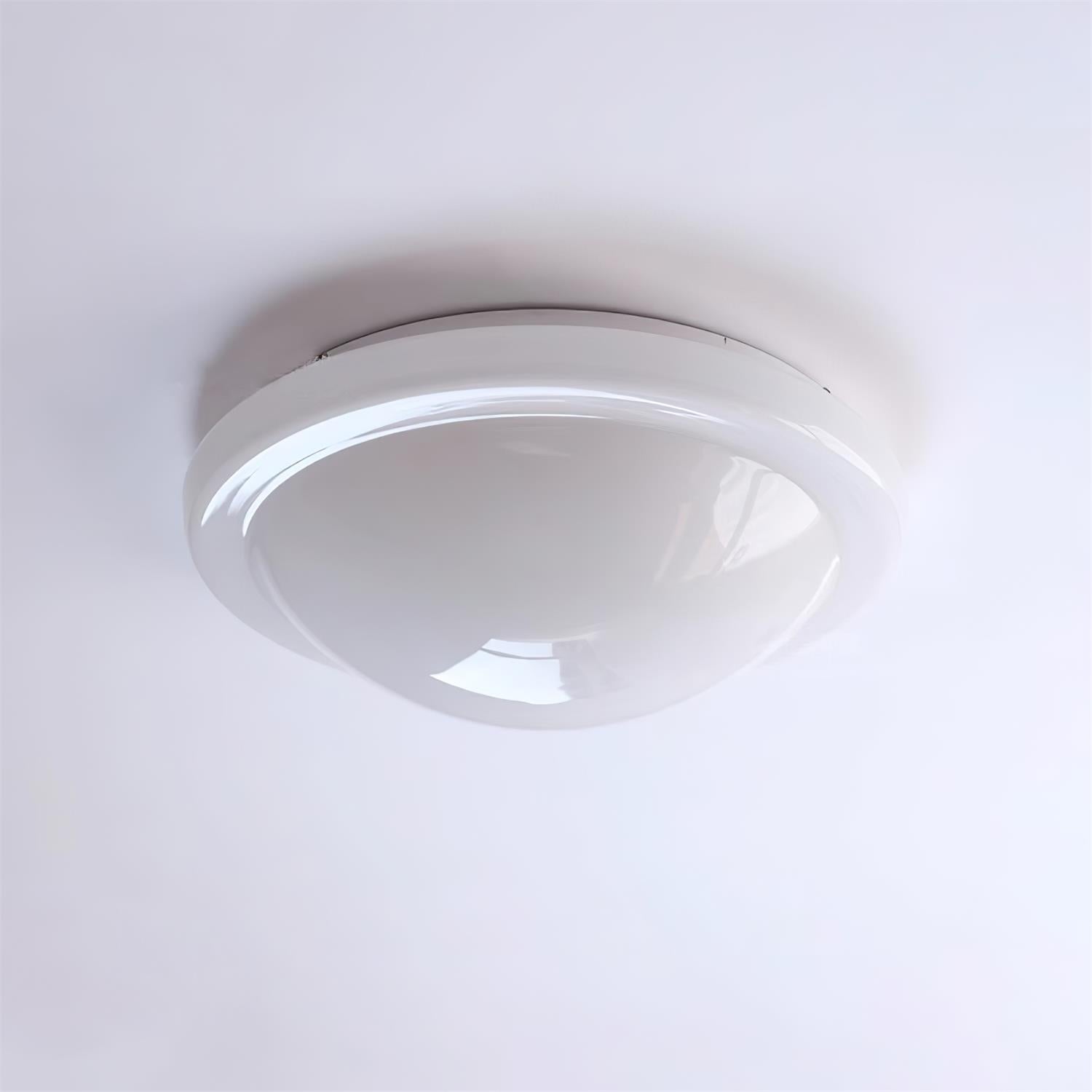 Aire Lustre Plafonnier Dôme en Verre Crème Lueur Douce