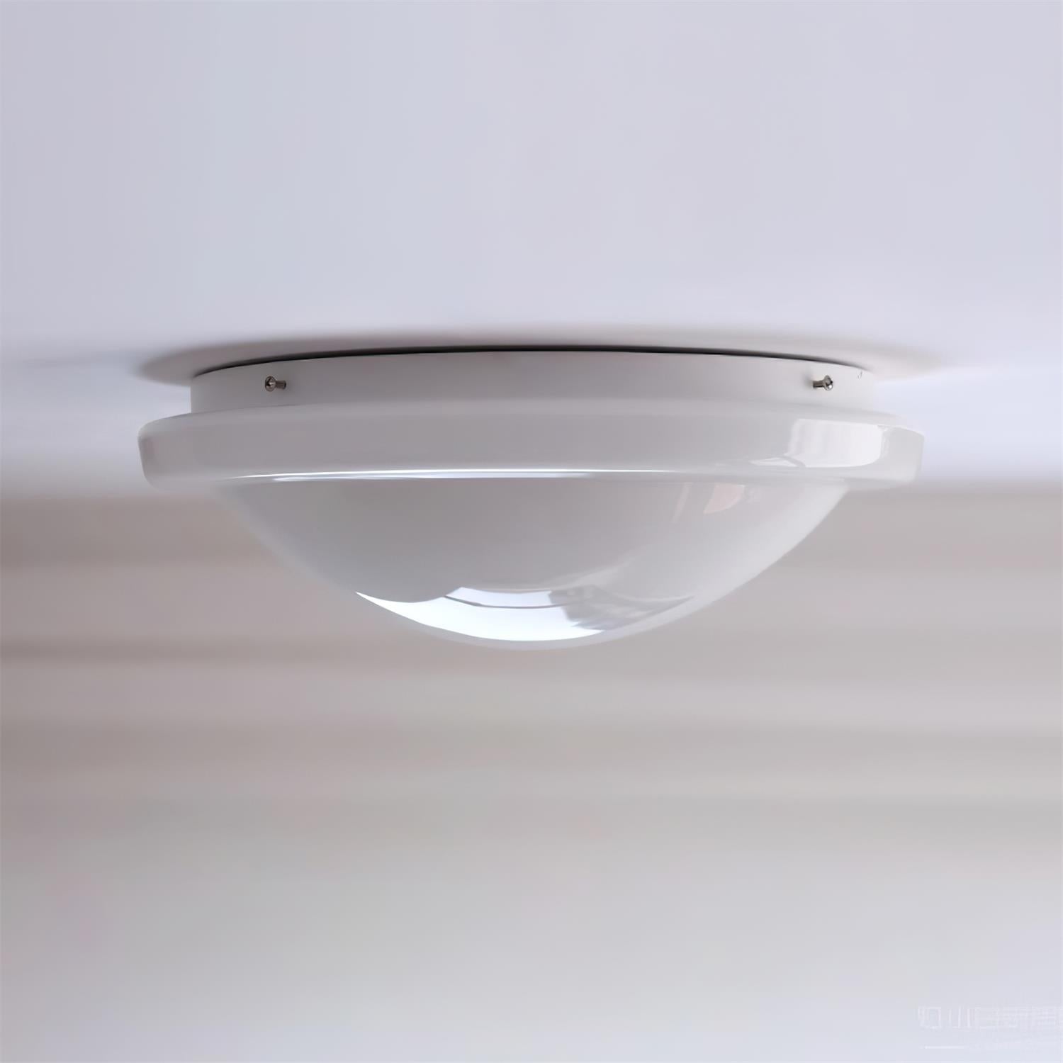 Aire Lustre Plafonnier Dôme en Verre Crème Lueur Douce