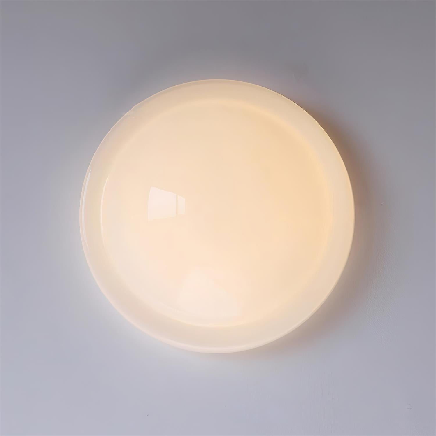 Aire Lustre Plafonnier Dôme en Verre Crème Lueur Douce
