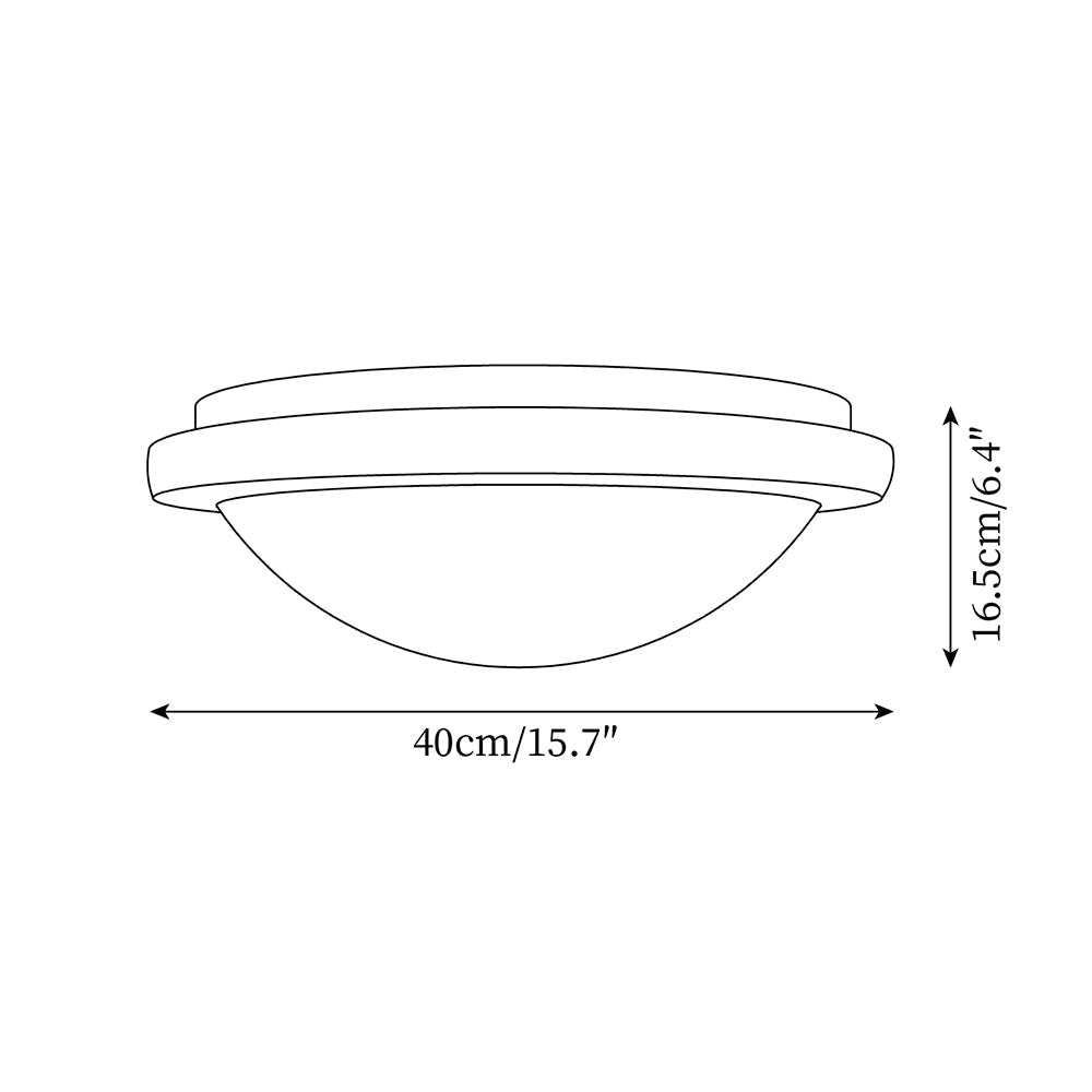 Aire Plafonnier Encastré Verre Dôme Minimaliste