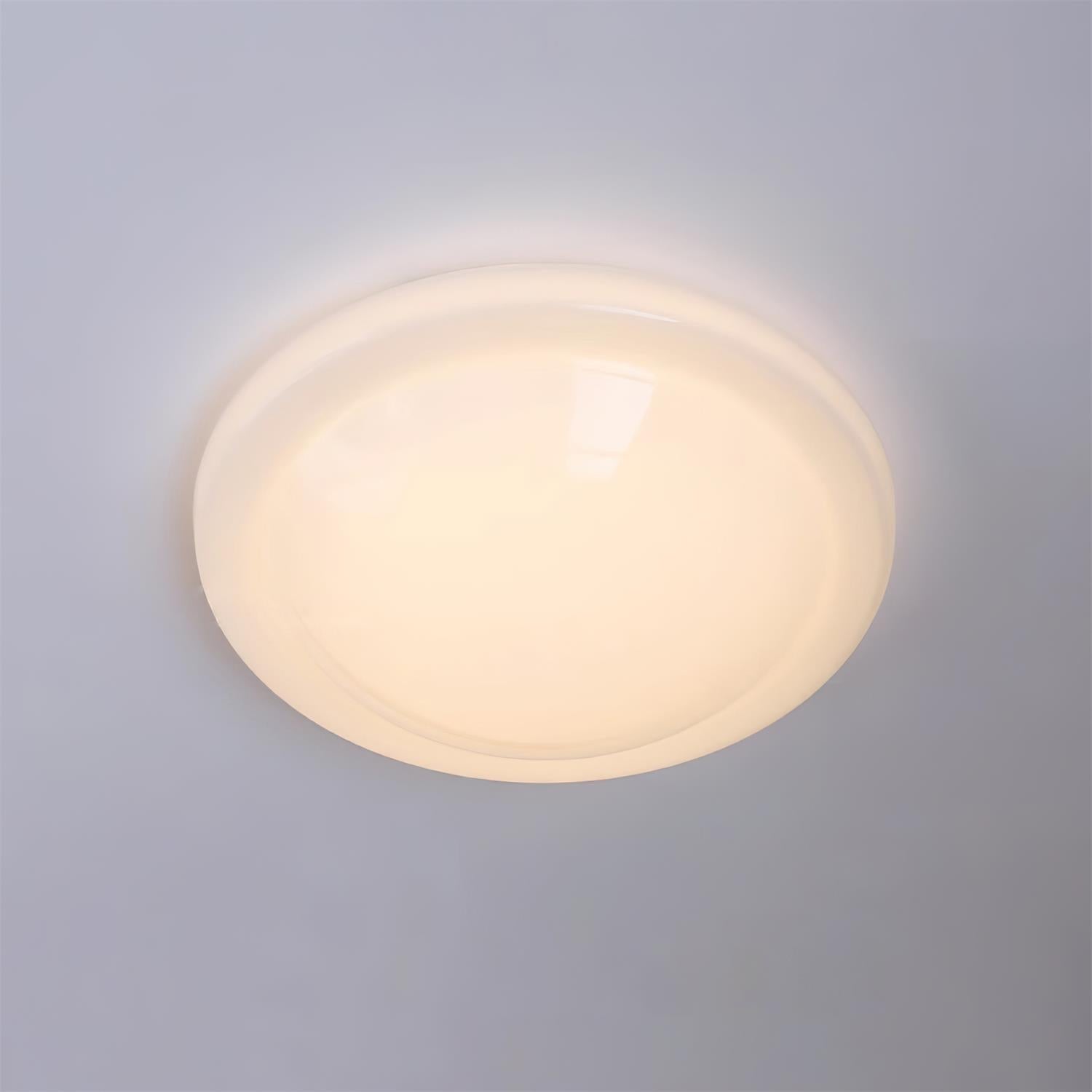 Aire Lustre Plafonnier Dôme en Verre Crème Lueur Douce