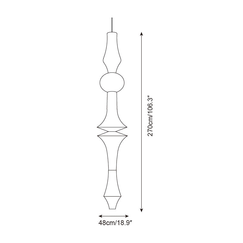 Zyora Lampe Suspendue Sculpturale en Papier
