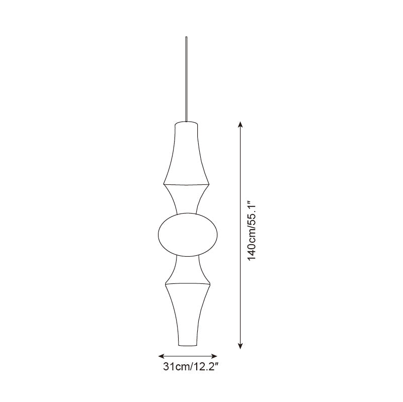Zyora Lampe Suspendue Sculpturale en Papier