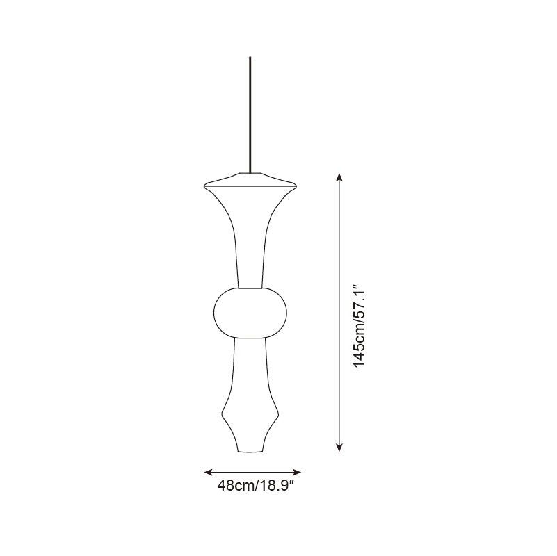 Zyora Lampe Suspendue Sculpturale en Papier