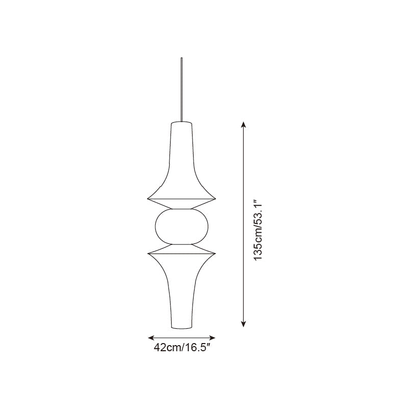 Zyora Lampe Suspendue Sculpturale en Papier