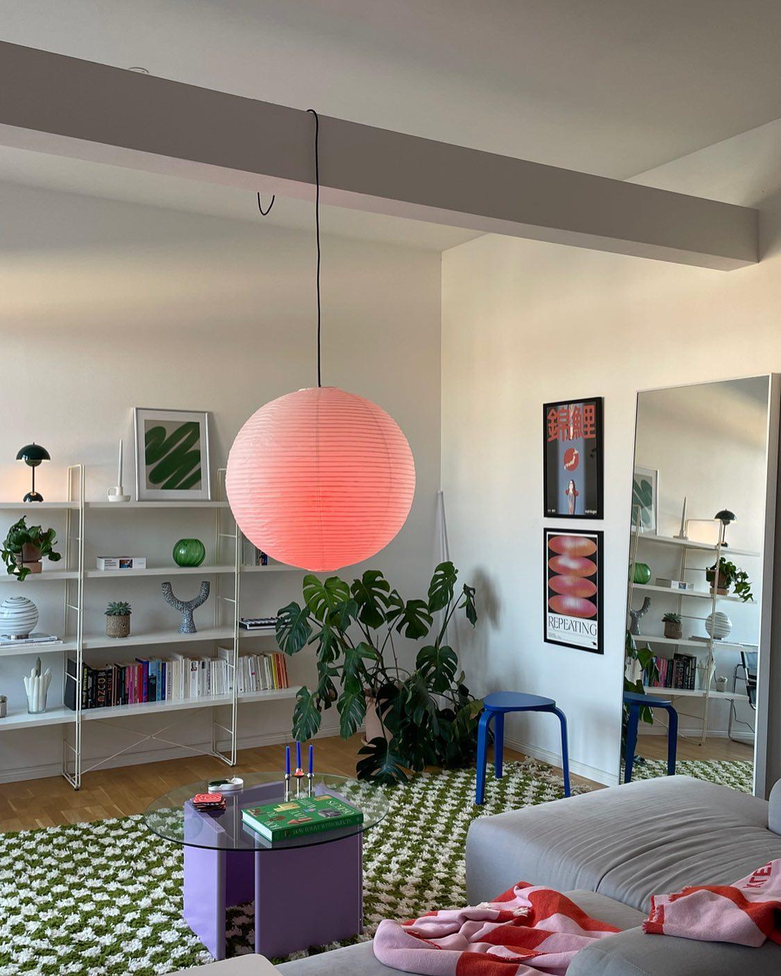Pileo Lampe Suspension Lanterne en Papier Japonaise
